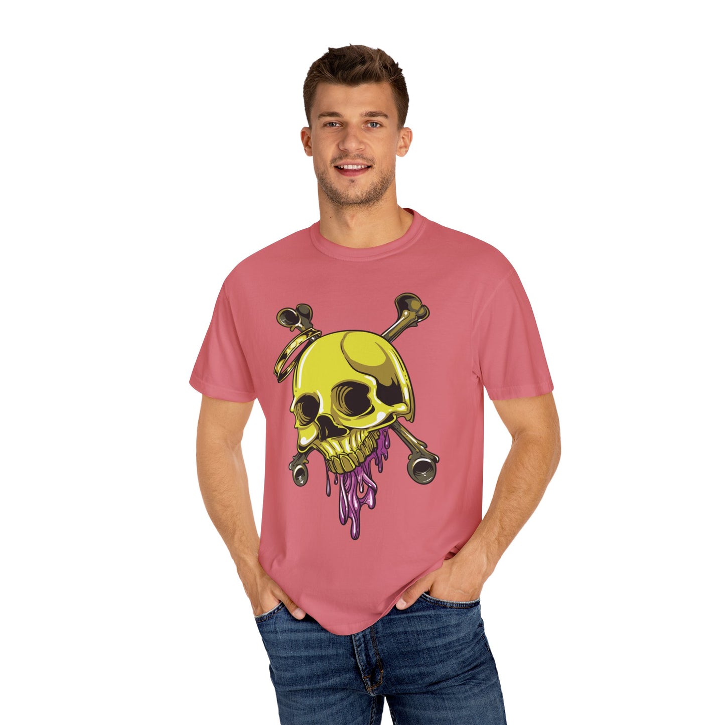 Unisex Cotton Tee Shirt with Skull