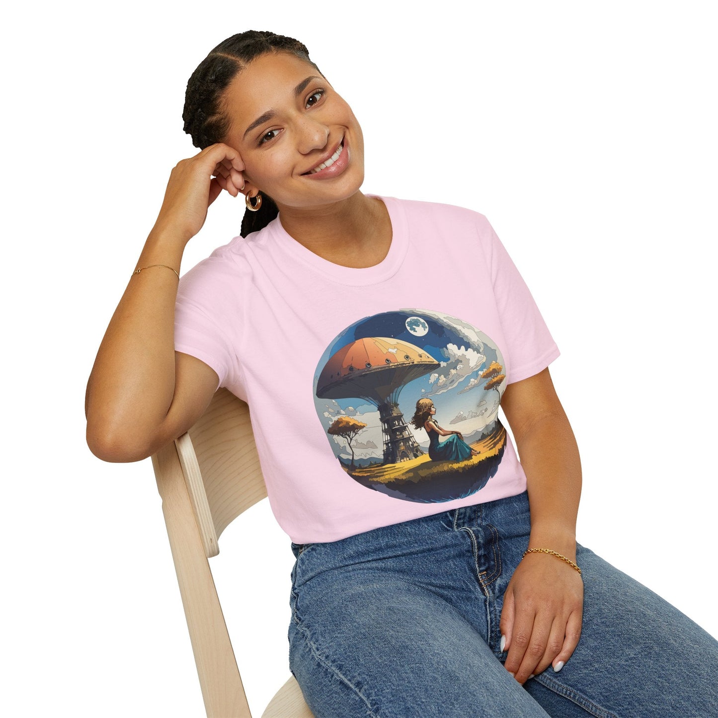 Womens Graphic T Shirts Art Design Shirt Softstyle Short Sleeve Cotton Tee Premium Quality