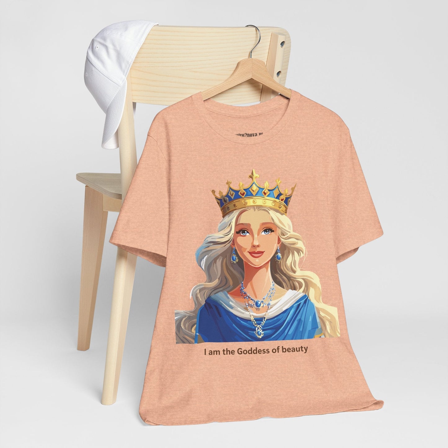 Goddess Graphic Tee Unisex Short Sleeve Original Art by Retro2Nova Premium Cotton