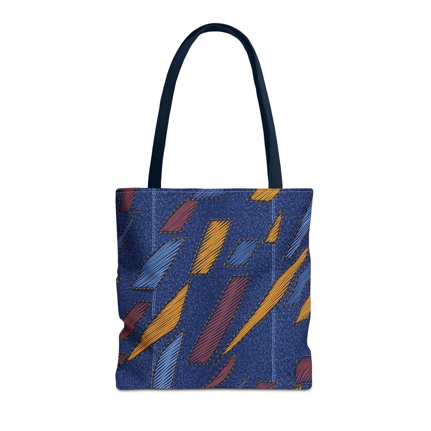 Denim Fabric Imitation Print Unisex Canvas Bag Poly Spun 3 Sizes Tote Bag 149