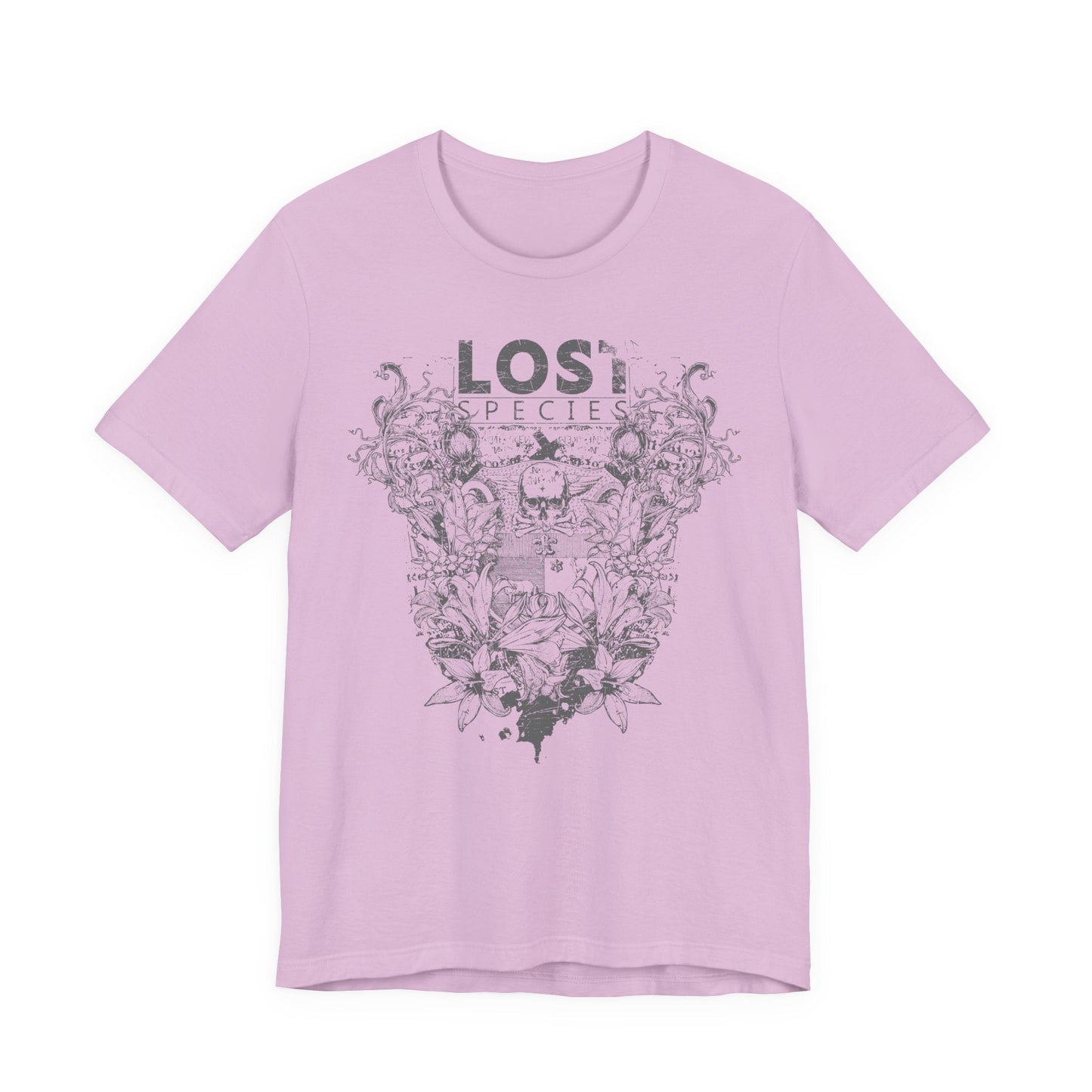 Lost Species Tee Floral Wildlife Illustration Rock Band T-Shirt A-7