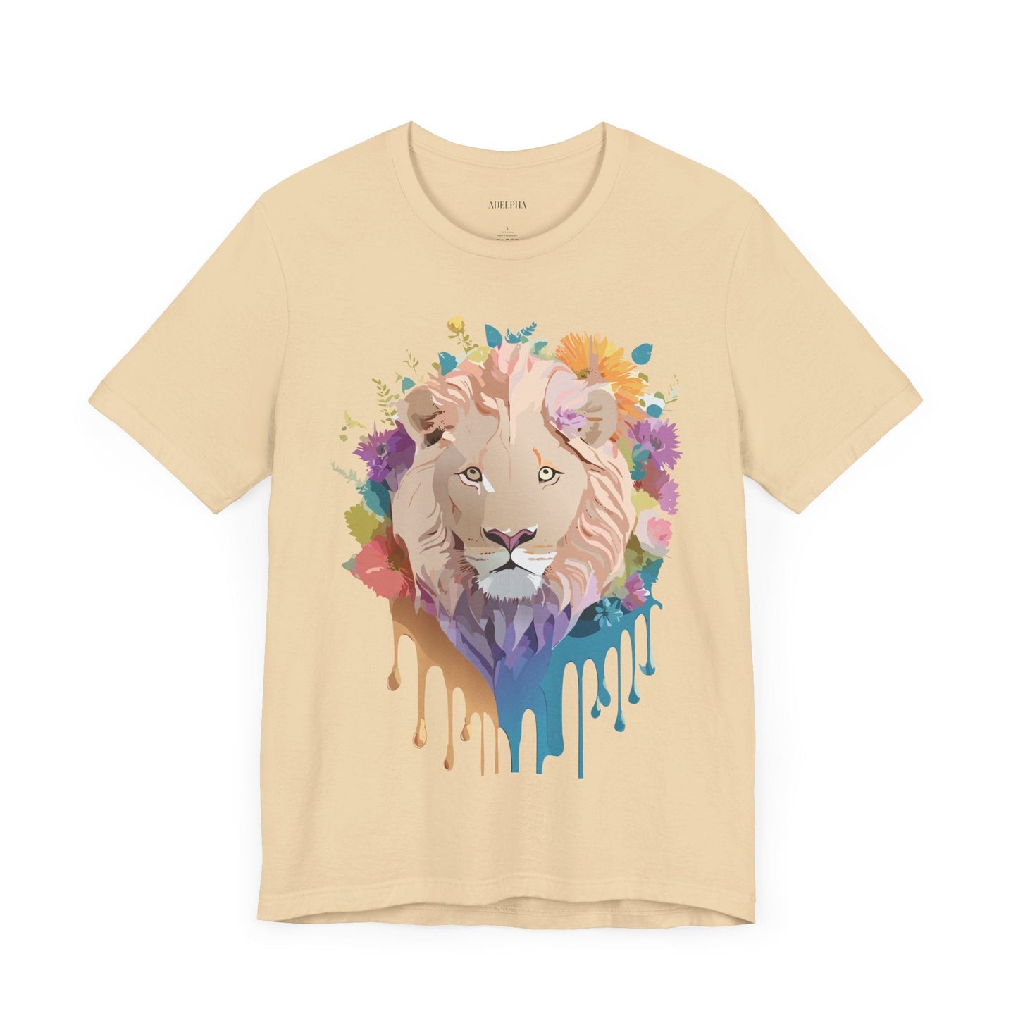 Lion Graphic Tee Unisex Short Sleeve Shirt By Adelpha Vintage Inspired Premium Artwork