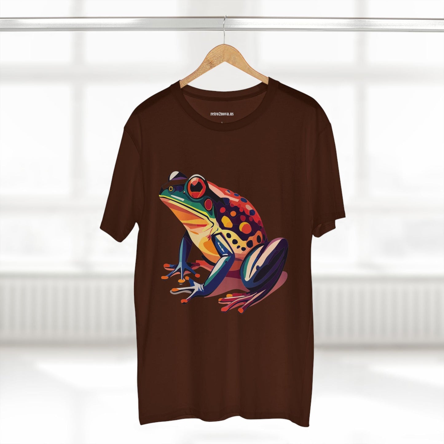 Unisex Frog Animal Shirt Art Tee By Retro2Nova Premium Cotton Staple Tee With Original Custom Artwork