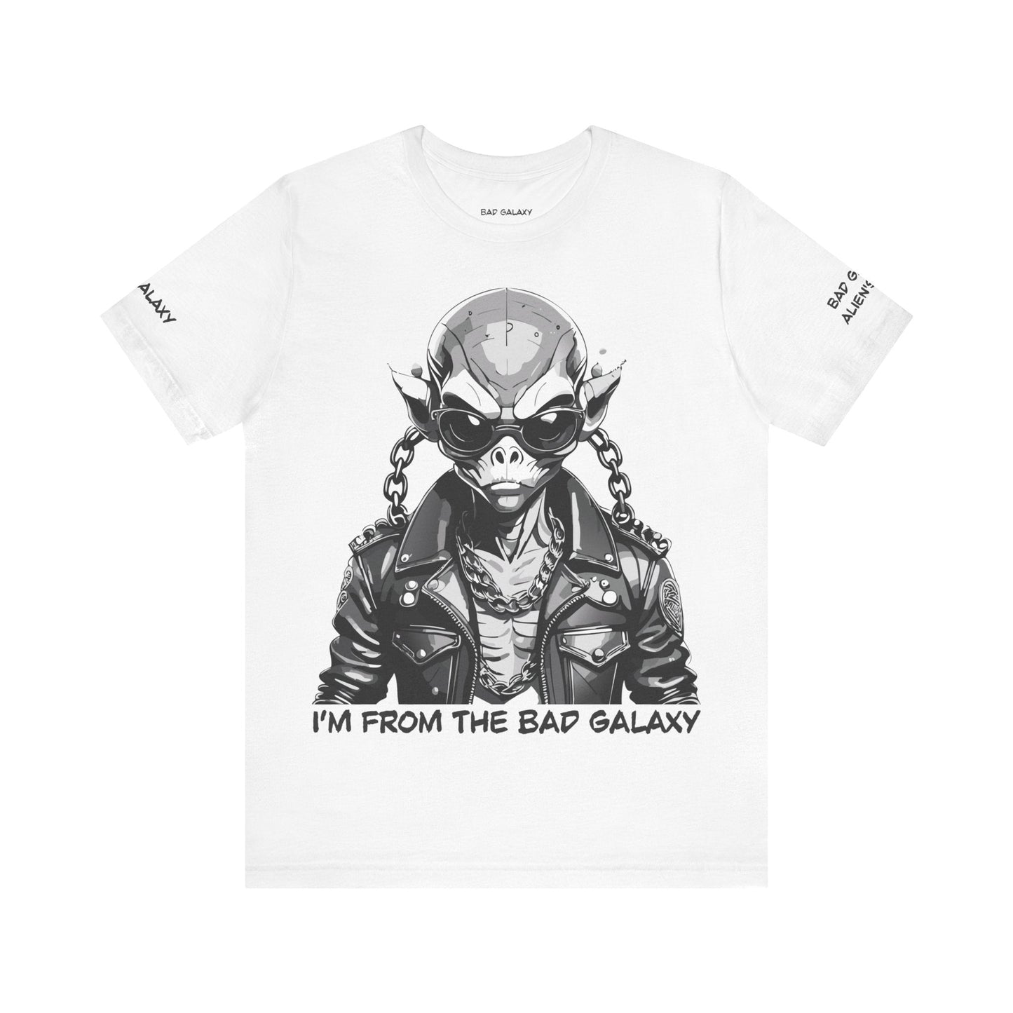 Tee Shirt With Alien From Bad Galaxy Made To Order 100 Percent Cotton Eco Friendly Inks USA