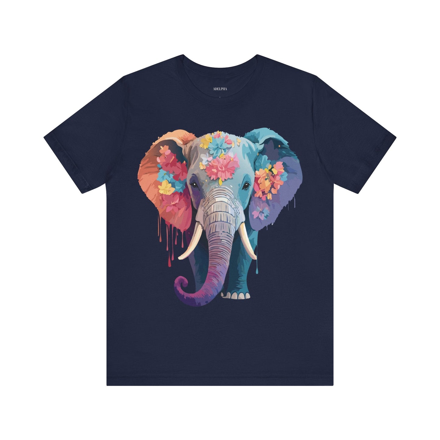 Elephant Graphic Tee By Adelpha Unisex Short Sleeve Shirt With Vintage Artwork Design