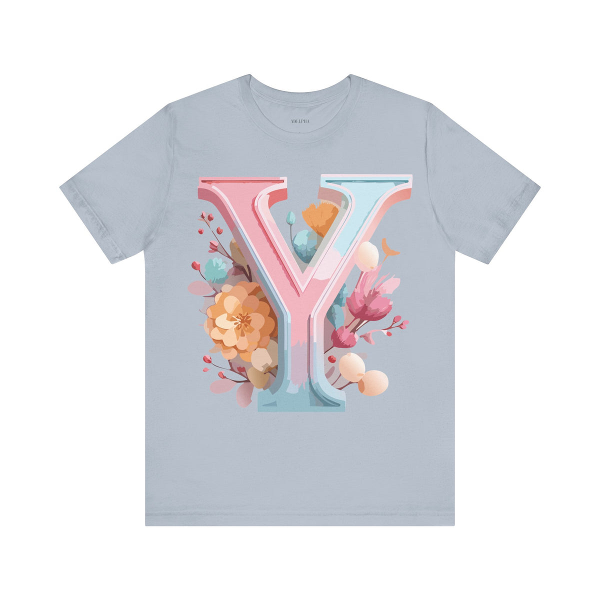 Letter Y Graphic Unisex Cotton Bella+Canvas Tee with Art Letter Design