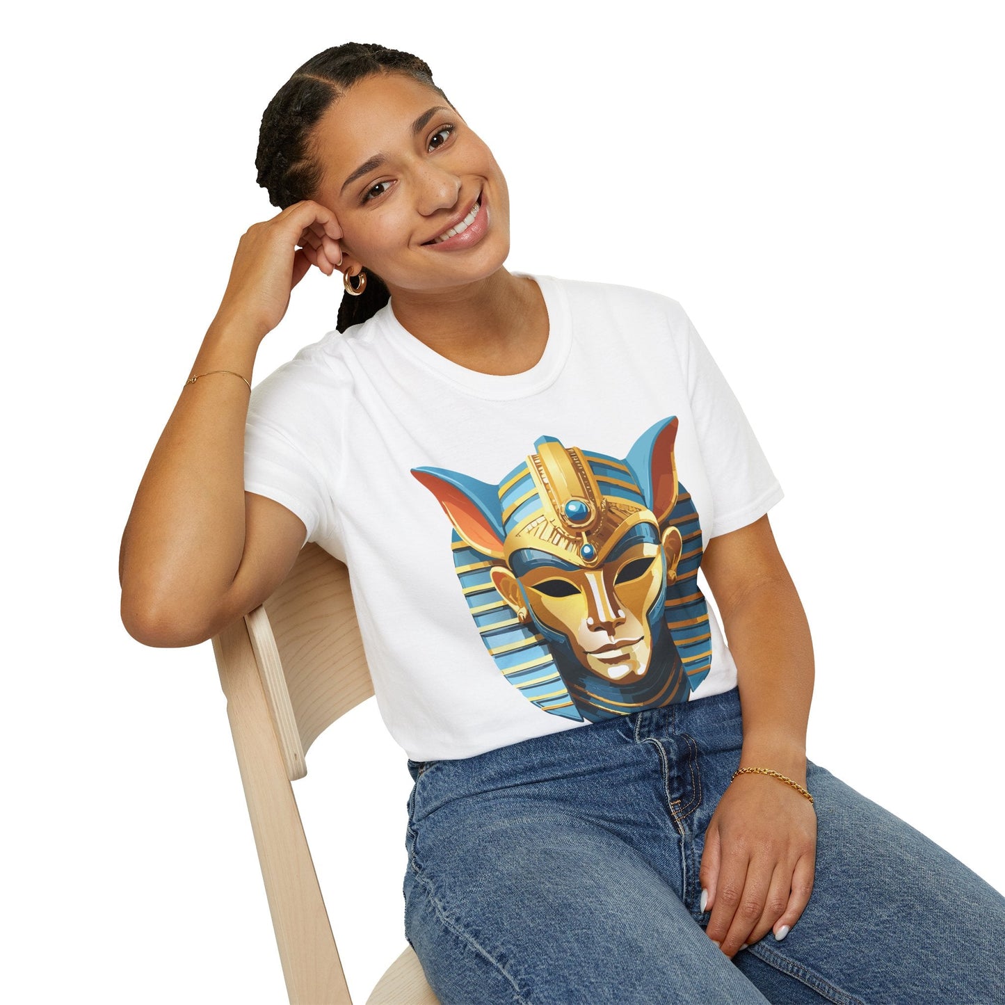 Mask Tee Shirt Unisex Softstyle Cotton Tee With Masquerade Art Design Gildan Softstyle