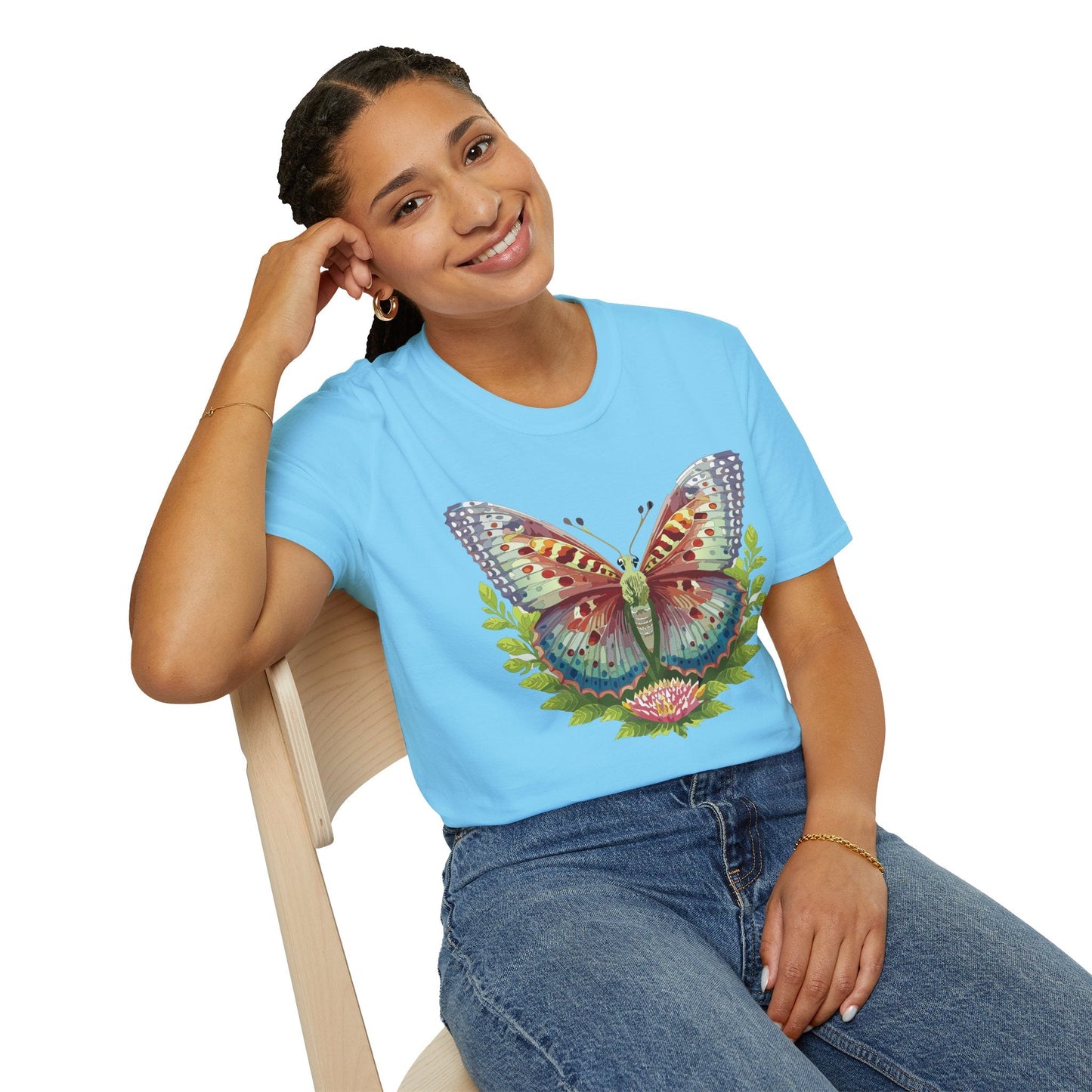 Butterfly Shirt Unisex T Shirt Gildan Softstyle 64000 Breathable Ring Spun Cotton Monarch Tee