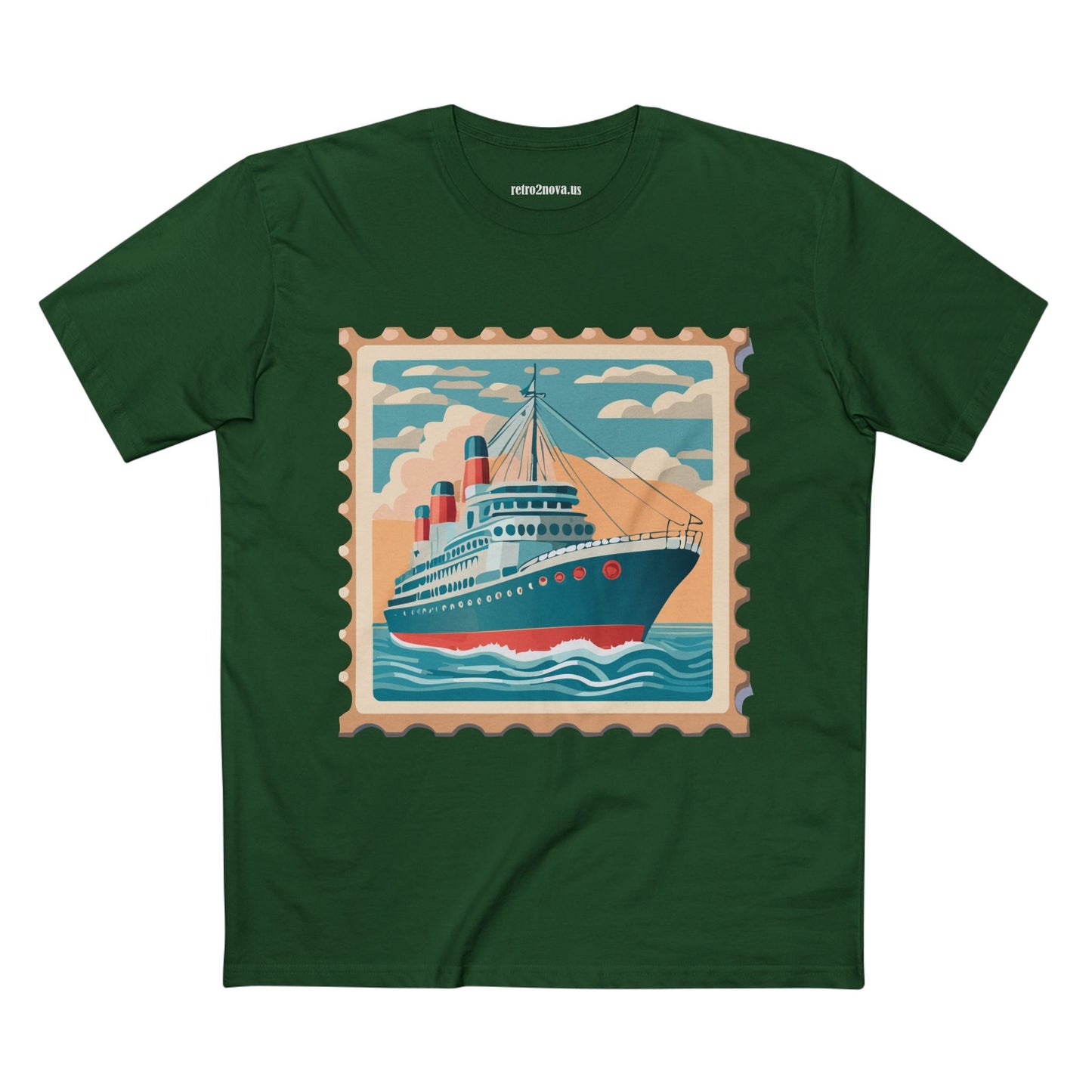 Stamp Shirt Postage Stamp Tee PS43 Unisex Premium Cotton Art Tee Retro2Nova Classic Art Collection