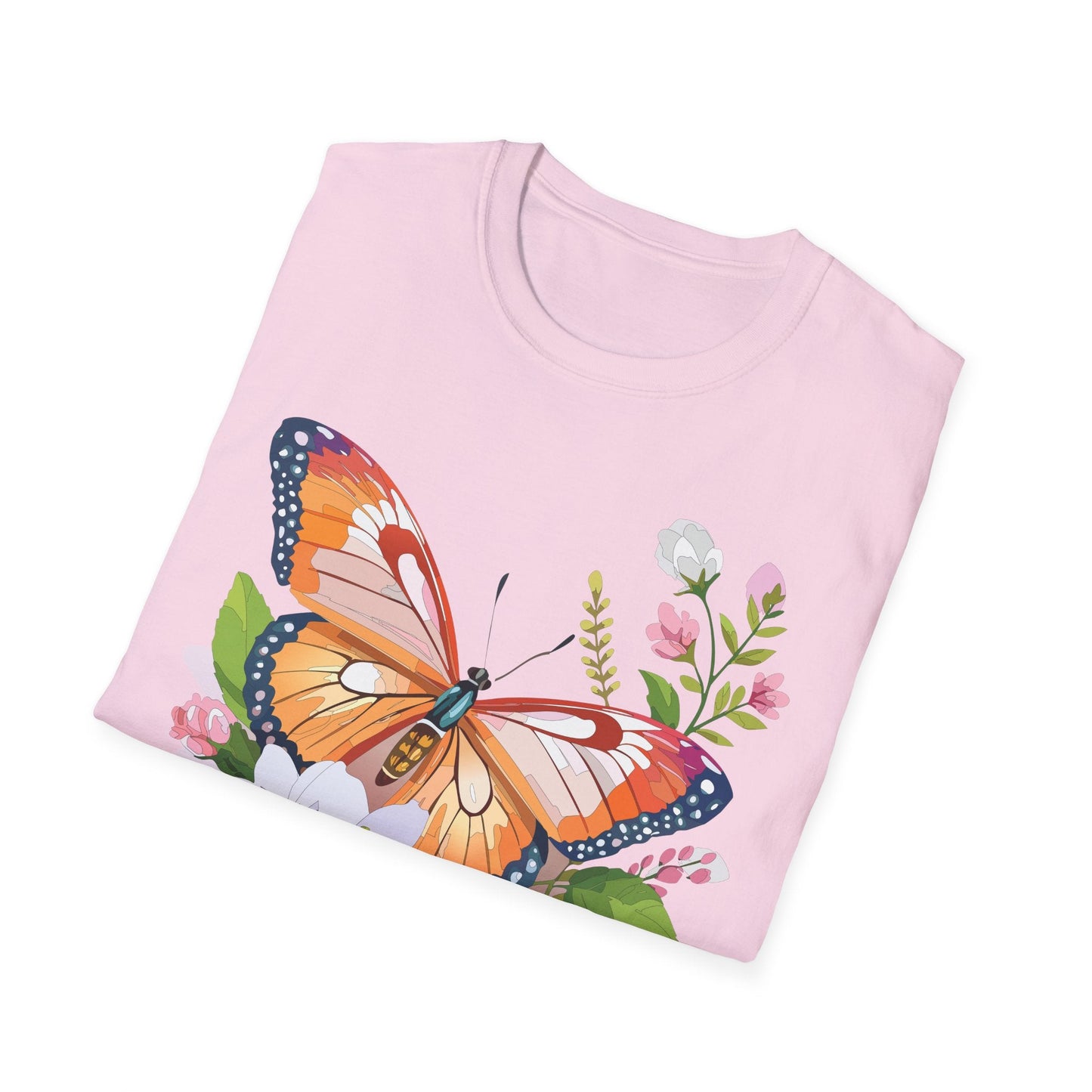 Butterfly Shirt Unisex T Shirt Gildan 64000 Softstyle 100 Percent Ring Spun Cotton