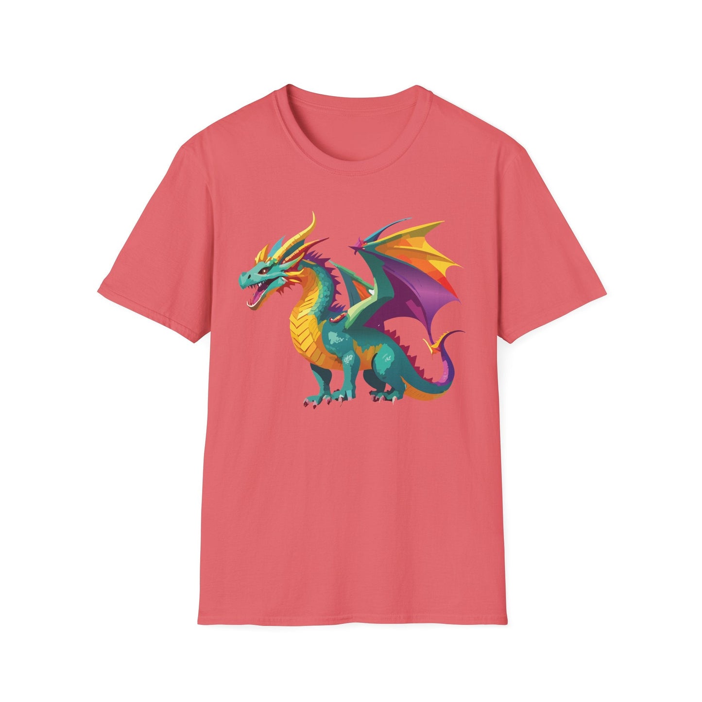 Dragon Graphic Unisex Cotton Softstyle Art Design Tee With Animals 10