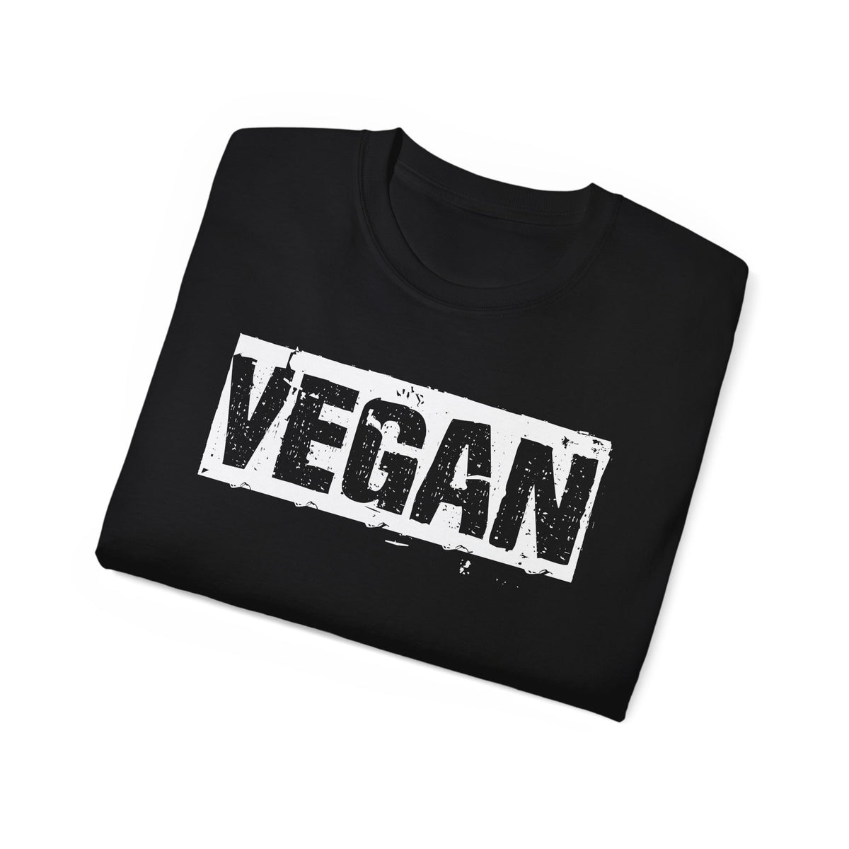 Vegan Block Stamp Tee | Bold Text Graphic T-Shirt
