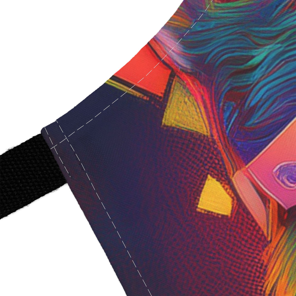 Colorful Cat Apron — Vibrant Sunglasses Cat Kitchen Apron (Gift for Cat Lovers) Stain-resistant 31.5 x 25.6 | Art Print Canvas Apron