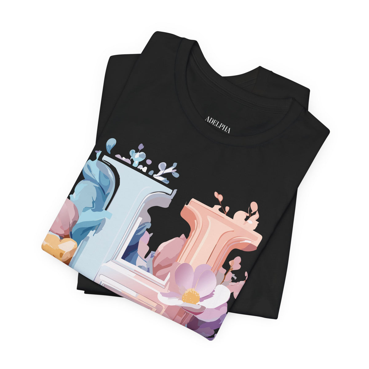 Letter H Graphic Unisex Cotton Bella+Canvas Tee with Art Letter Design