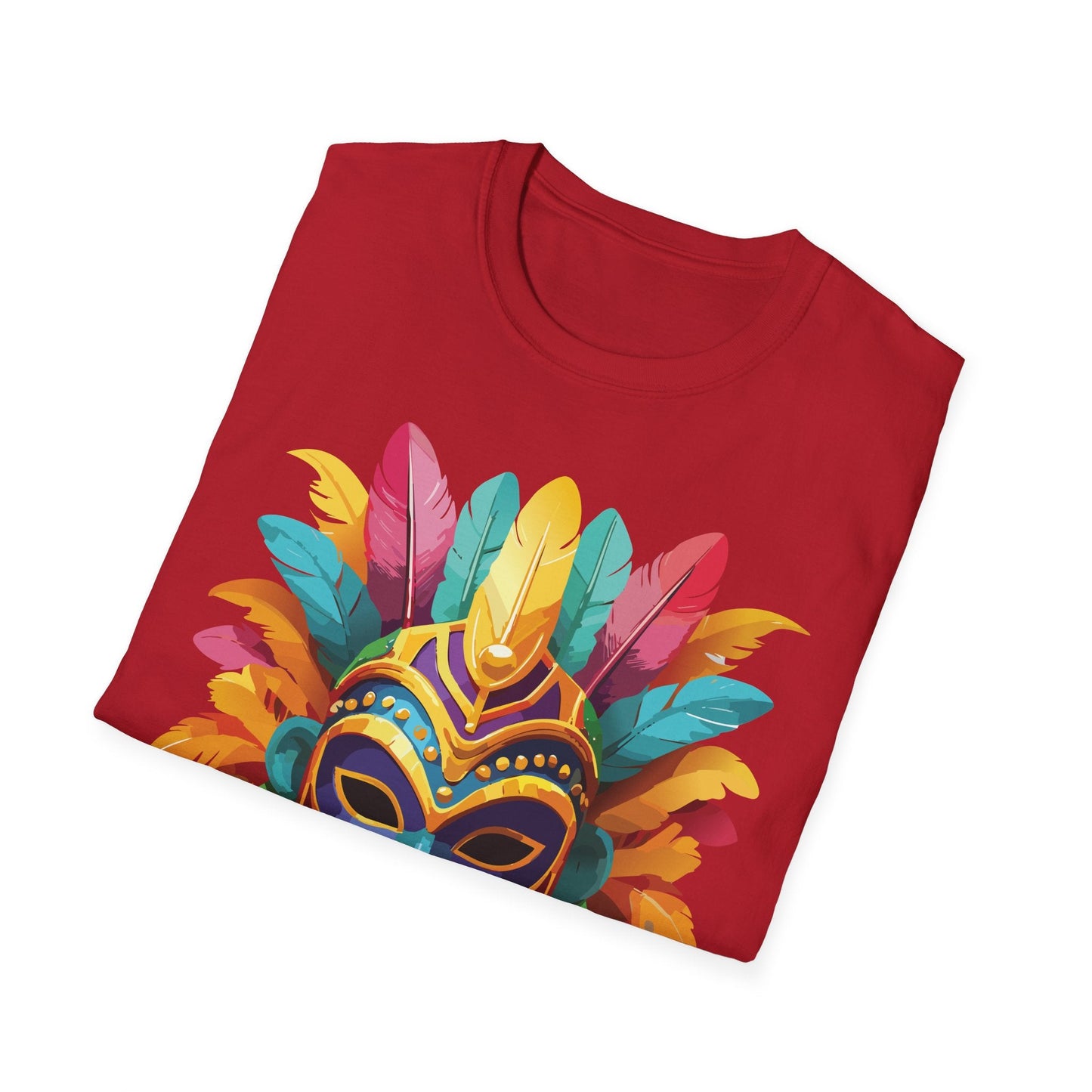 Mask Graphic Unisex Cotton Masquerade Design Artwork Tee 1