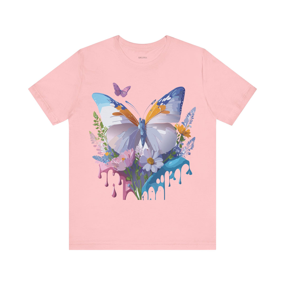 Butterfly Graphic Unisex Cotton Bella+Canvas Tee with Art Design n101