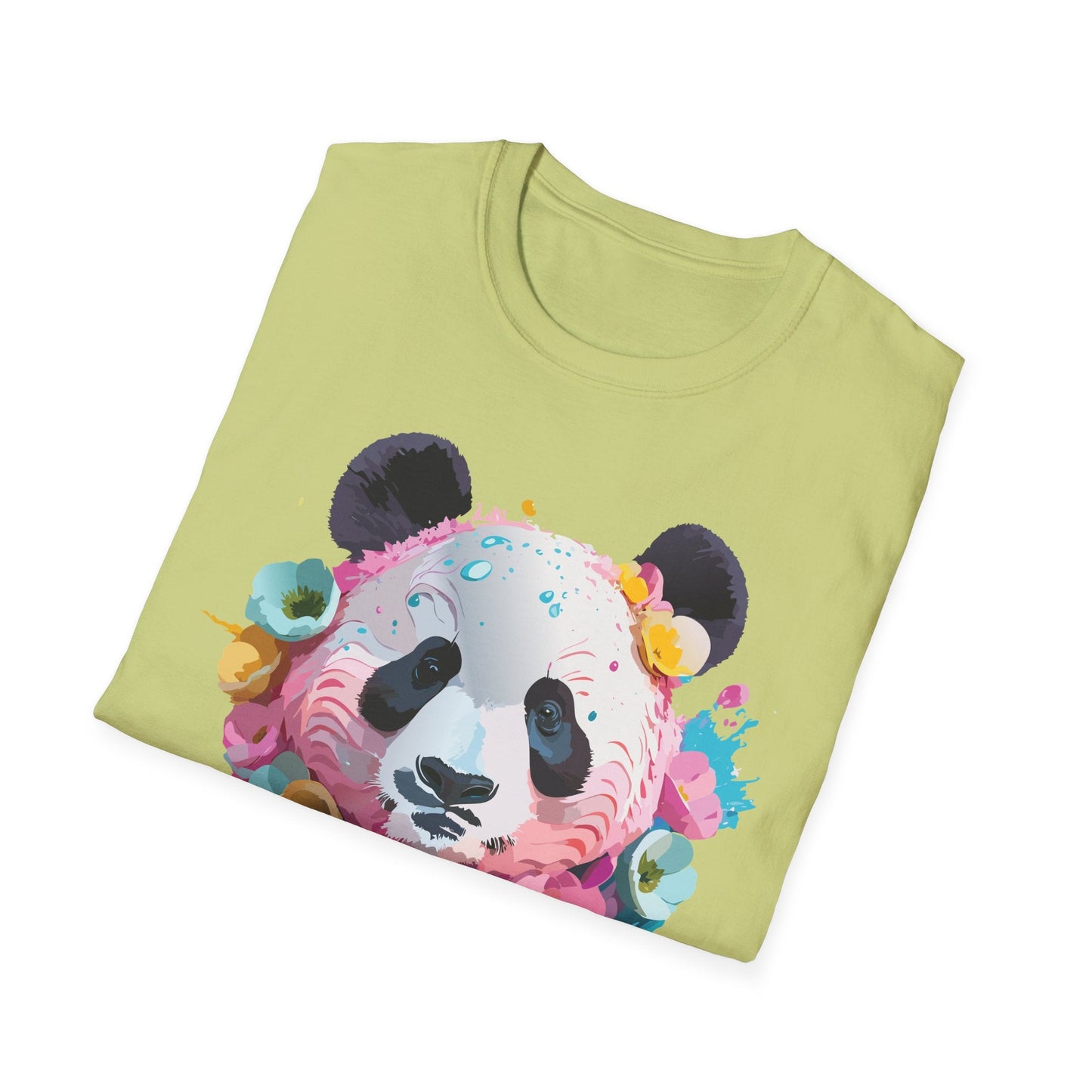 Panda Shirt Unisex T Shirt Graphic Tee Animal Print Gildan Softstyle 64000 100 Percent Cotton