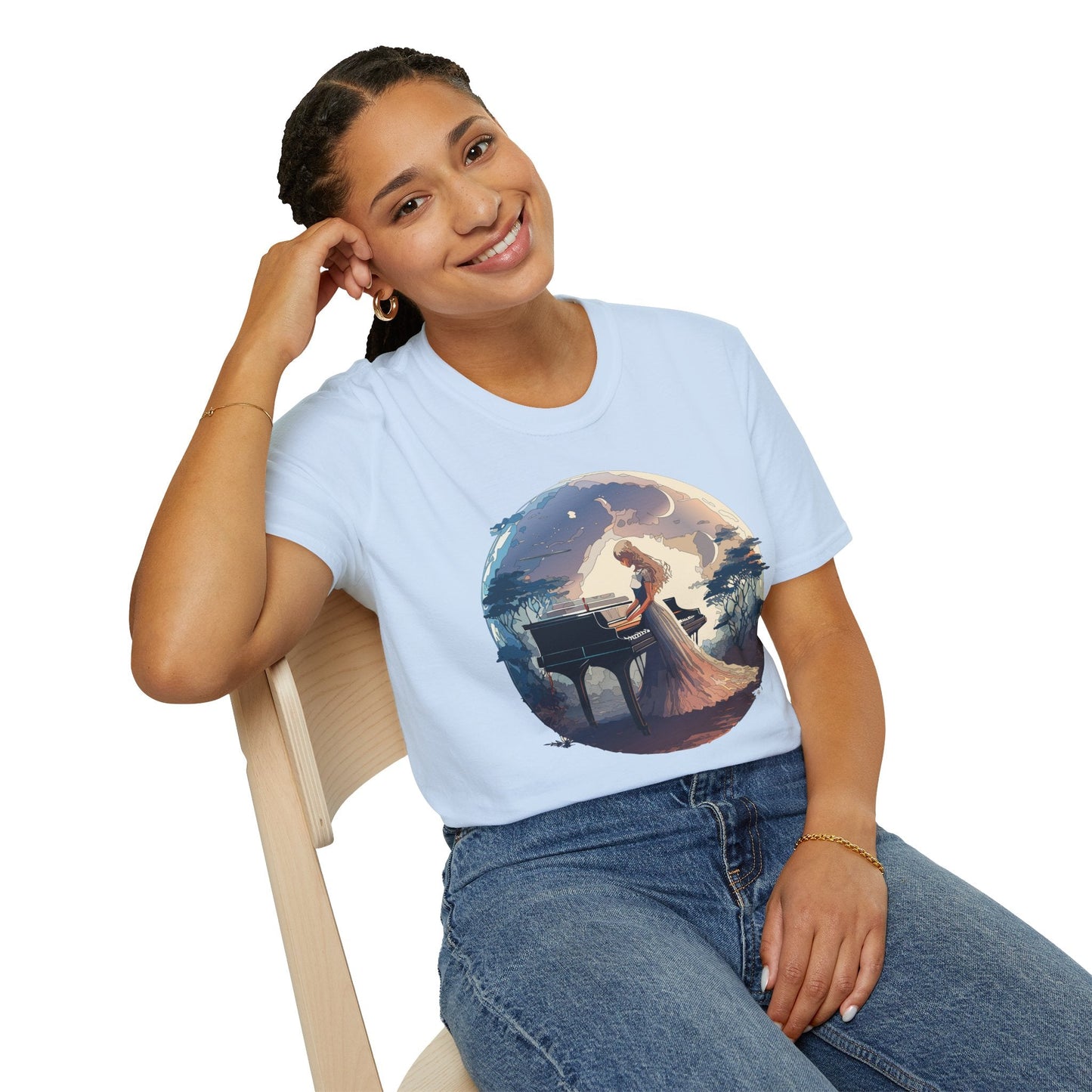 Womens Graphic T Shirts Art Design Shirt Unisex Softstyle Gildan 64000 Short Sleeve