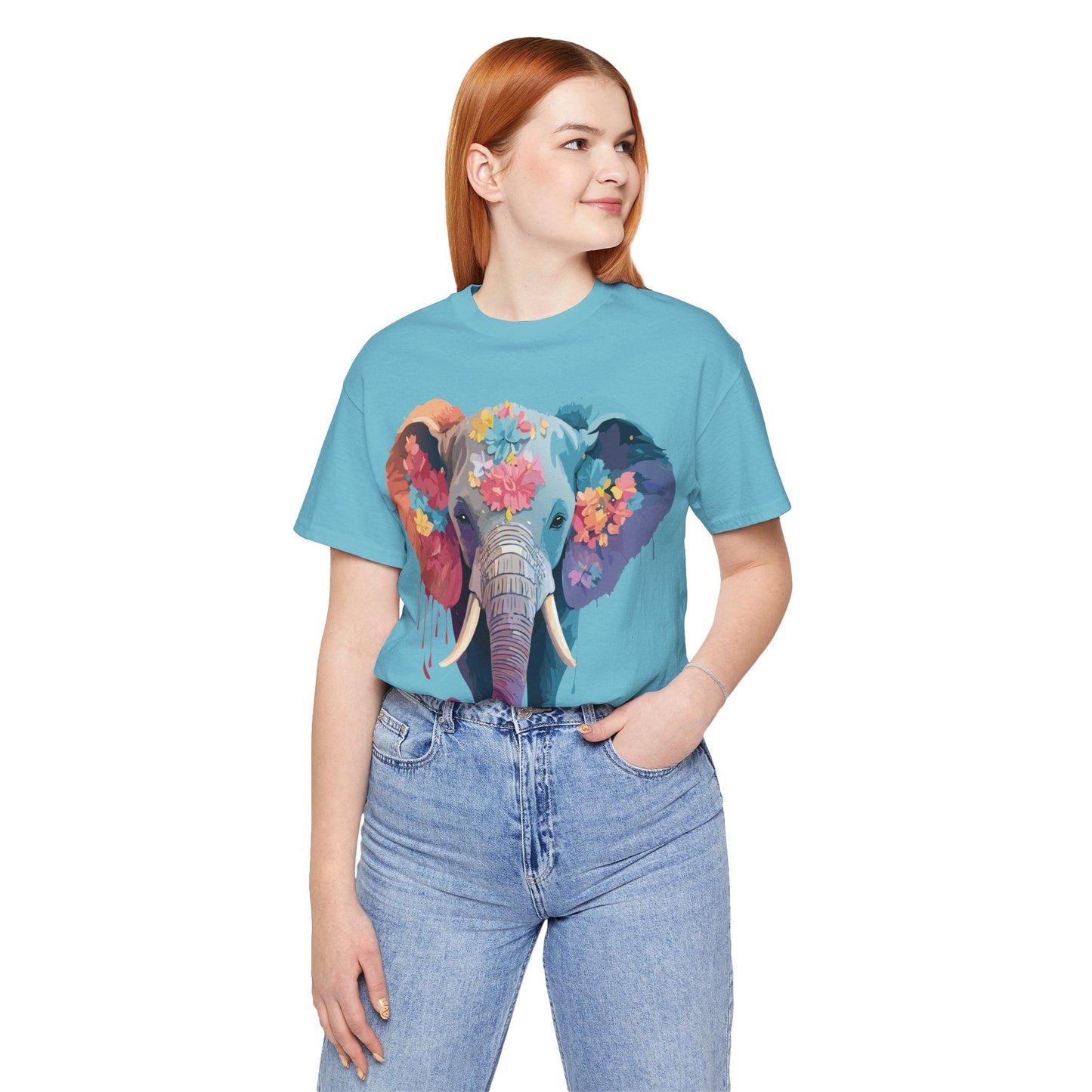 Elephant Graphic Tee By Adelpha Unisex Short Sleeve Shirt With Vintage Artwork Design