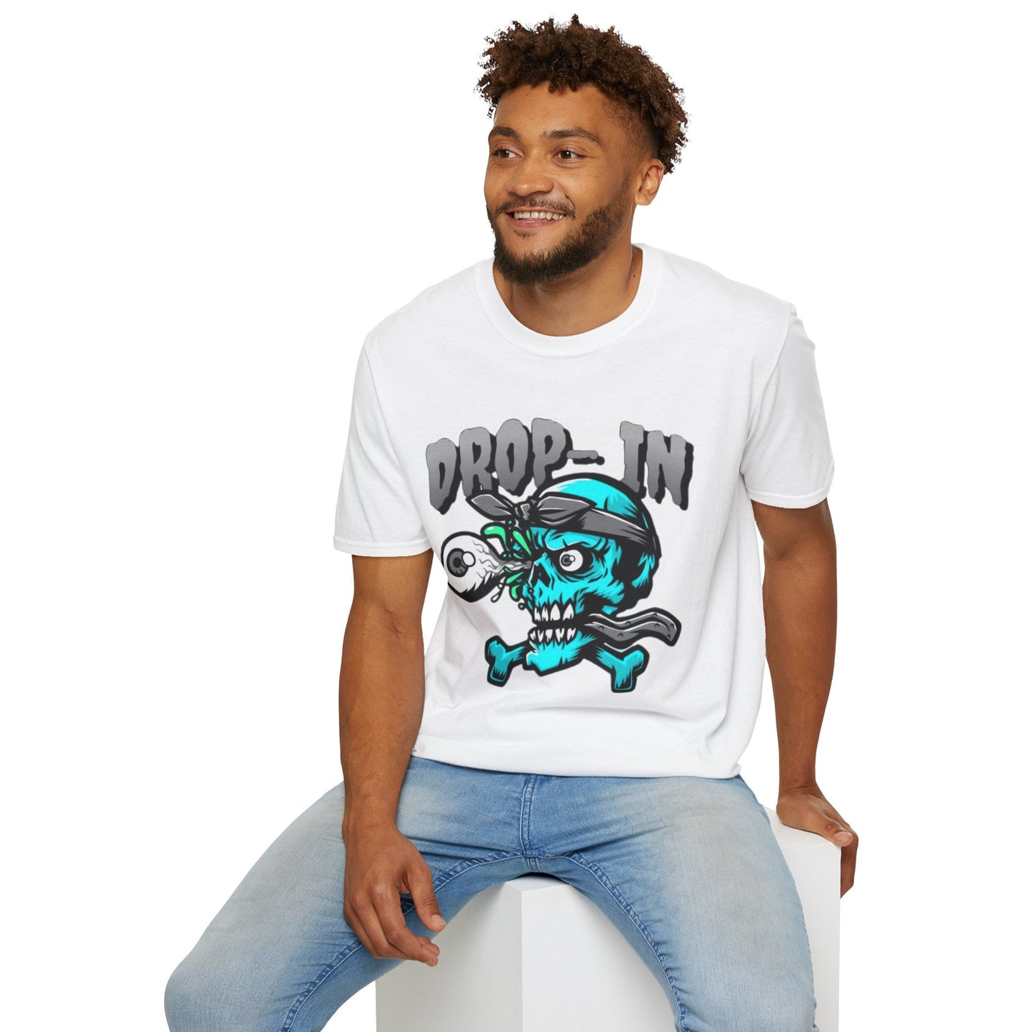 Unisex Skull T Shirt Skeleton Shirt With Skull Artwork Gildan Softstyle 64000 Cotton Tee