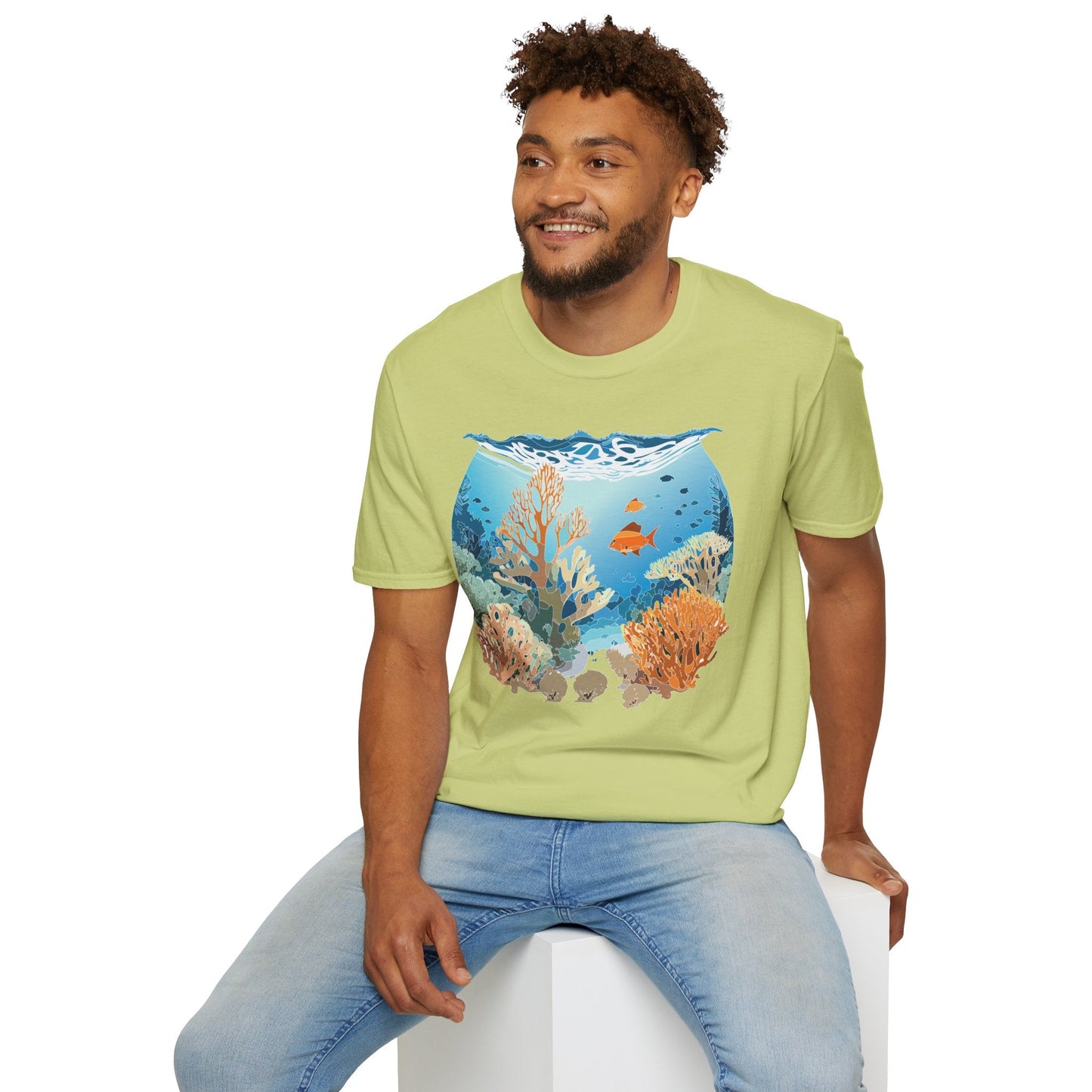 Ocean Tee Shirt Unisex Gildan Softstyle Cotton Tee Shirt 64000 Lightweight Breathable Comfort