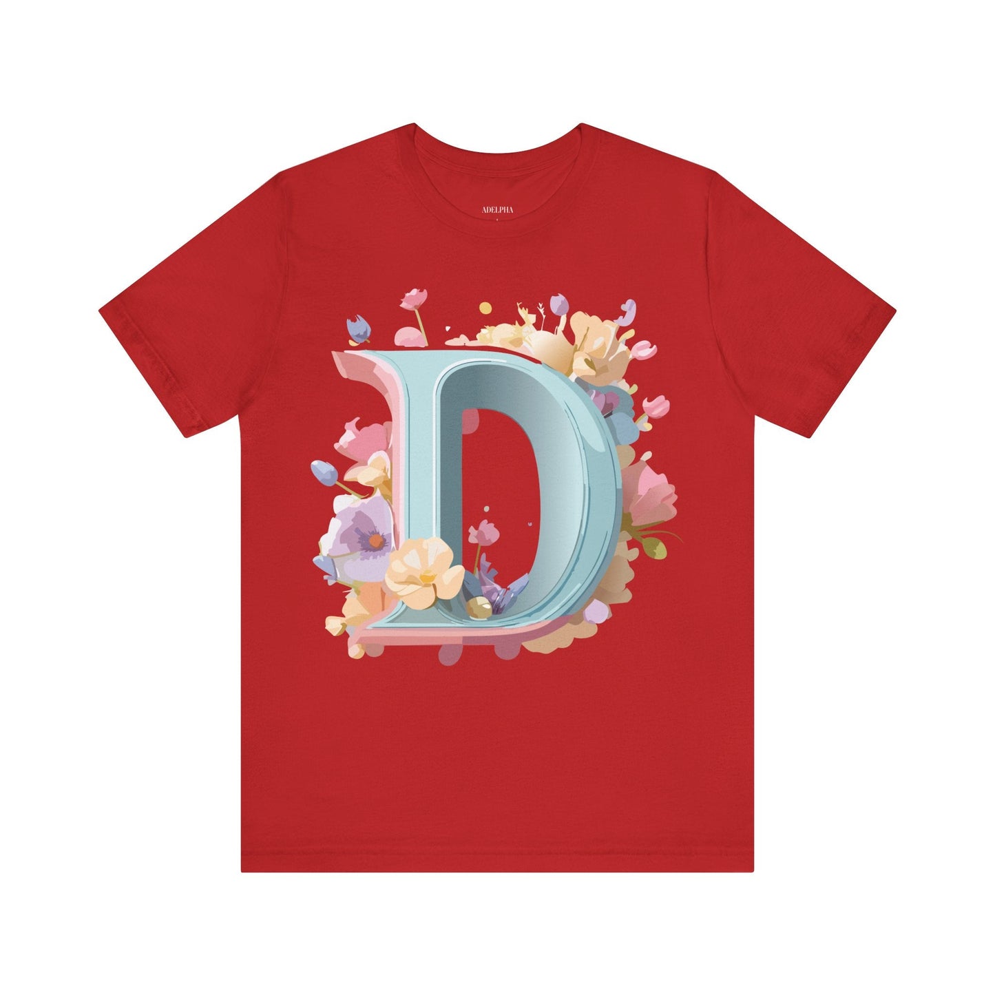 Letter D Graphic Tee Unisex Jersey Short Sleeve By Adelpha Vintage Inspired Artwork