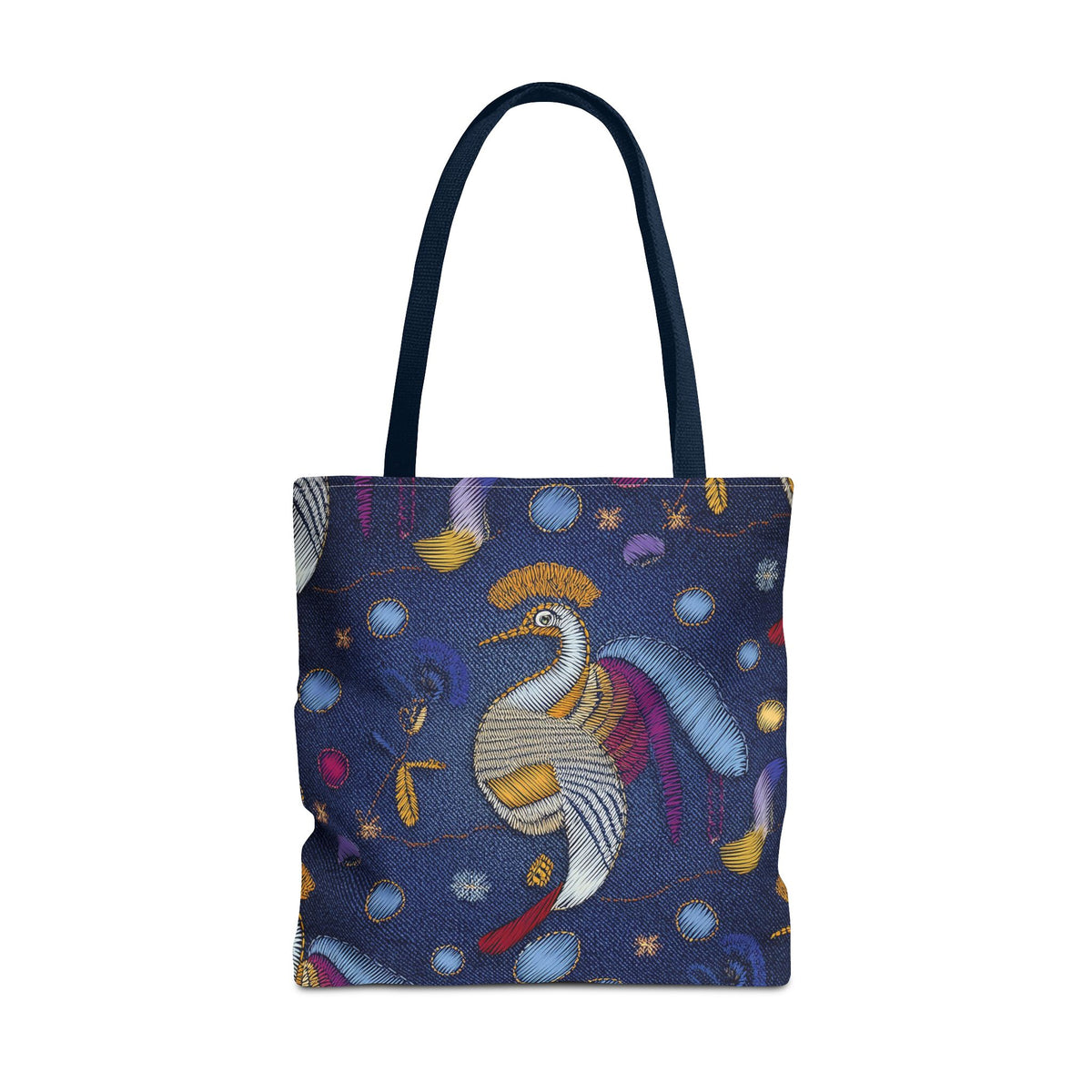 Denim Fabric Imitation Print Unisex Canvas Bag Poly Spun 3 Sizes Tote Bag 194-4