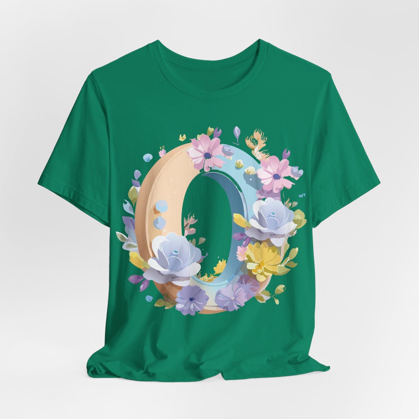 Letter O Shirt Unisex Graphic Tee With Vintage Inspired Art By Adelpha Premium Jersey Short Sleeve