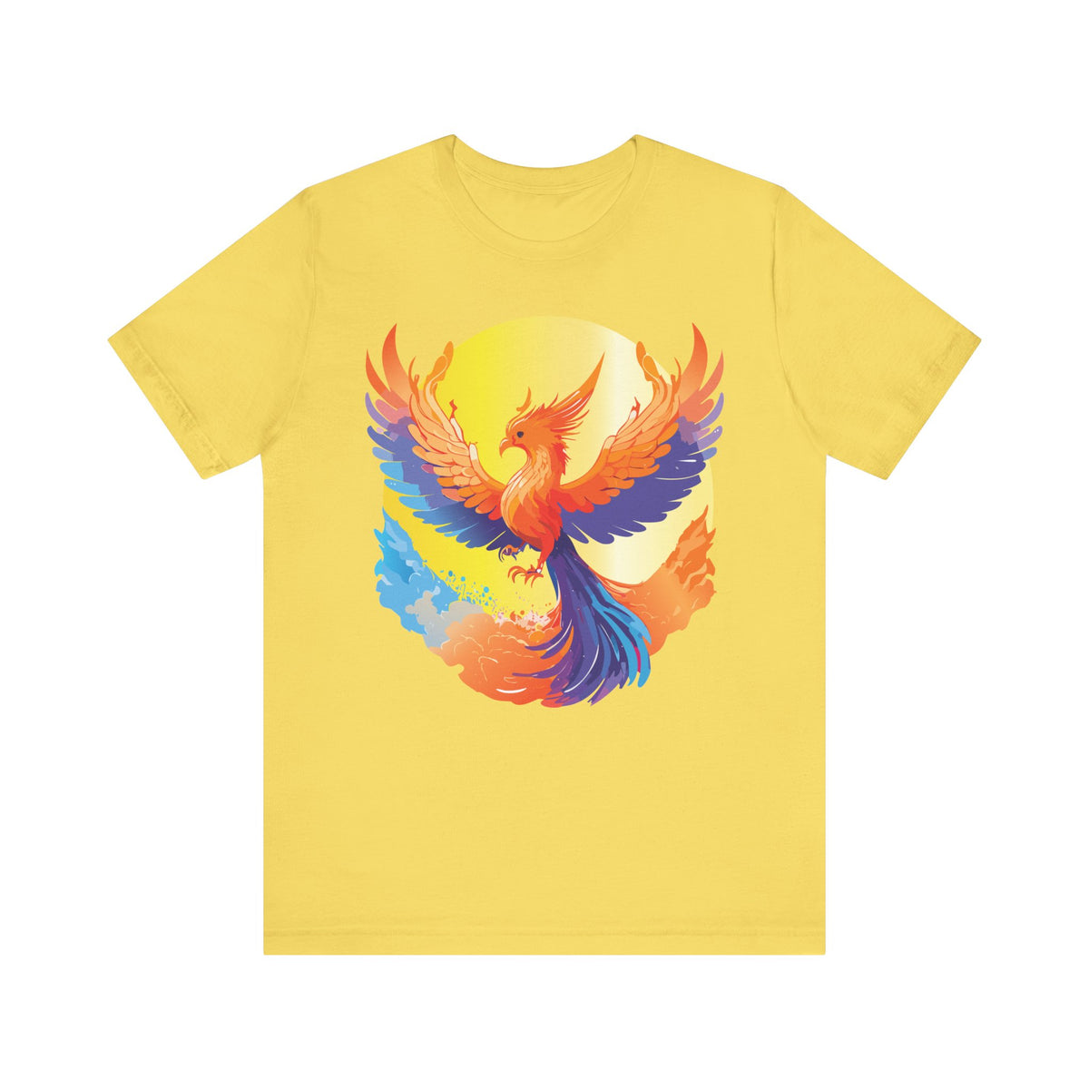 Fire Bird Graphic Unisex Cotton Bella+Canvas Tee with Art Animal Design ab53