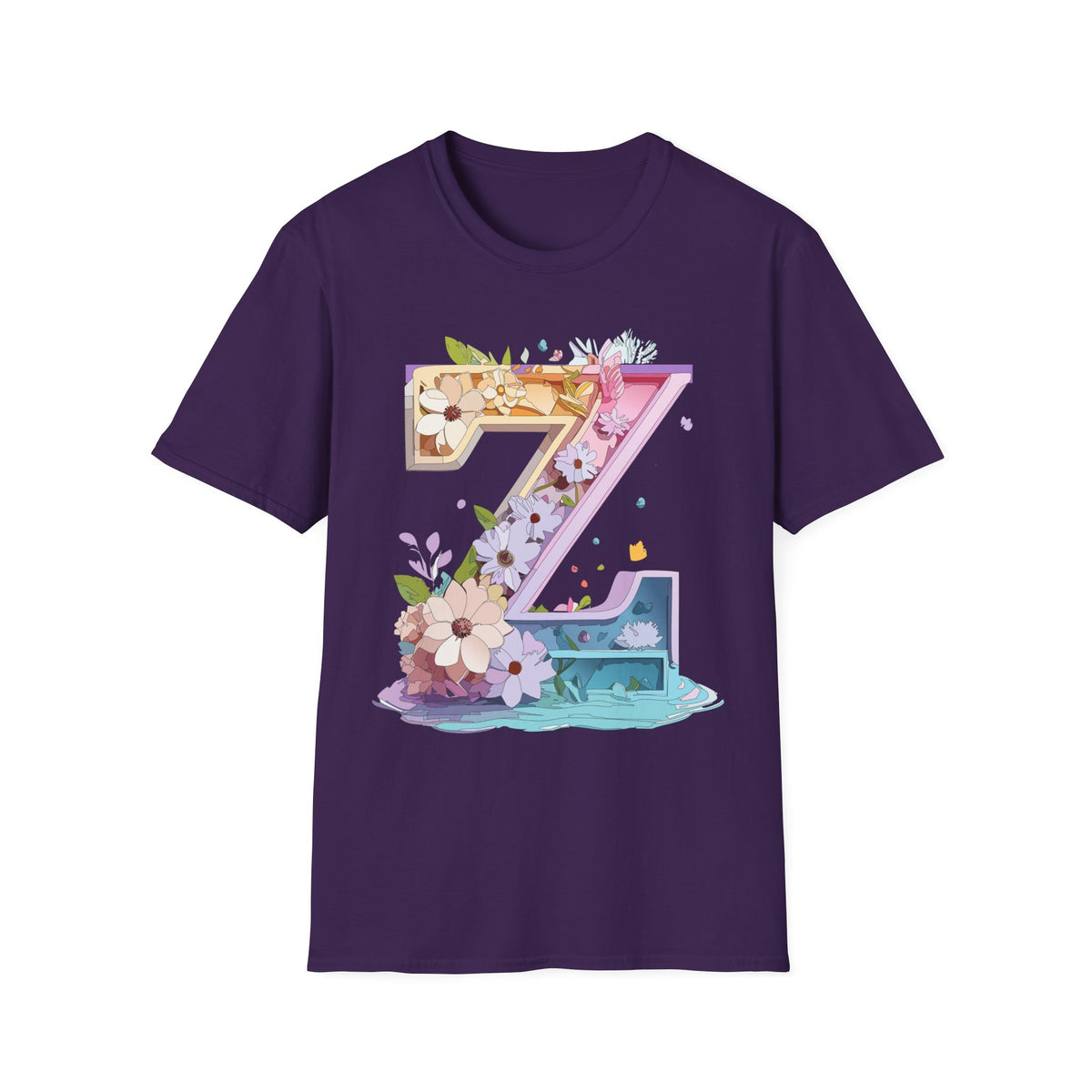 Floral Number 7 T-Shirt | Floral 7 Tee, Birthday 7th, Botanical Number Shirt