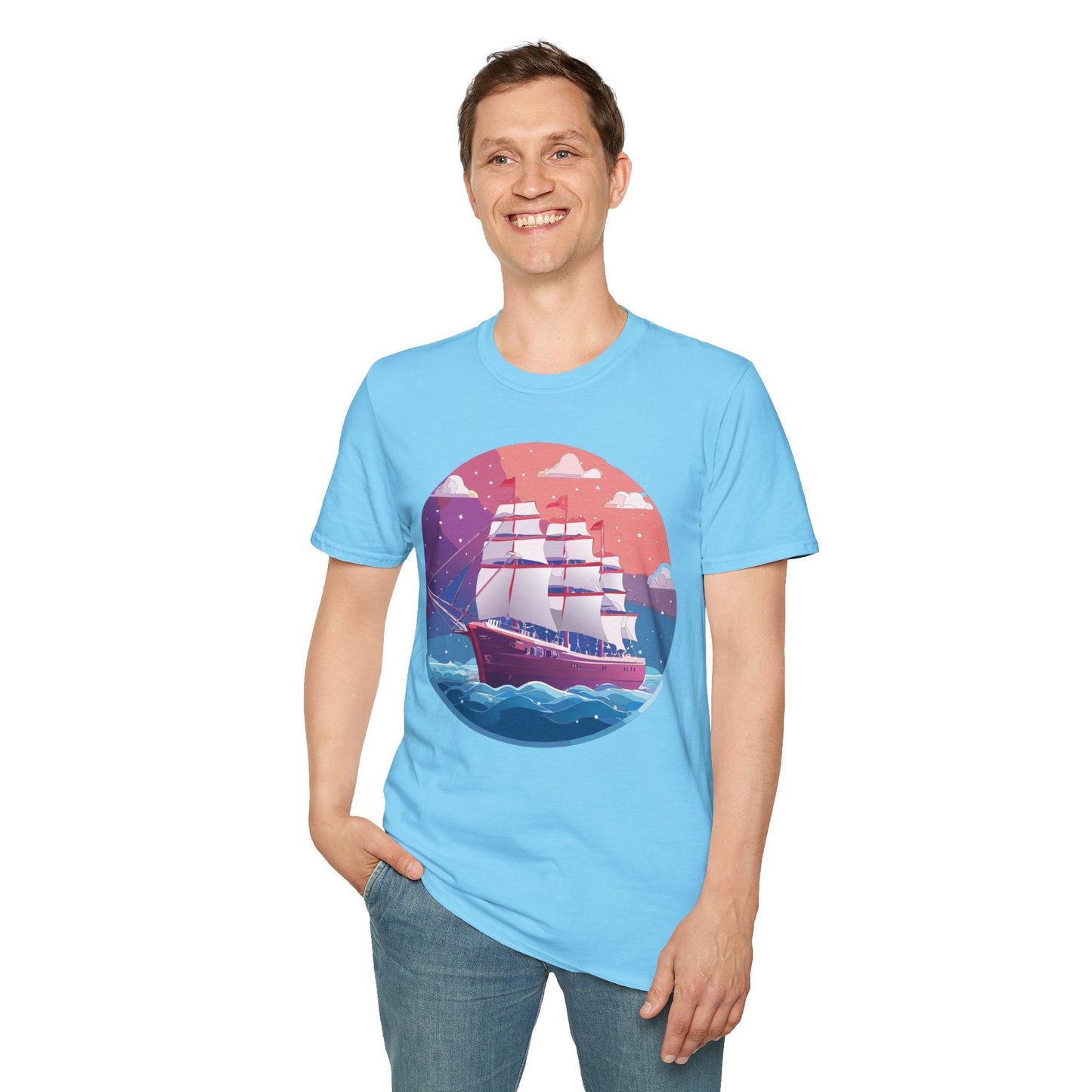 Unisex Gildan Softstyle 64000 T Shirt Ship Frigate Vessel Tee For Maritime Enthusiasts