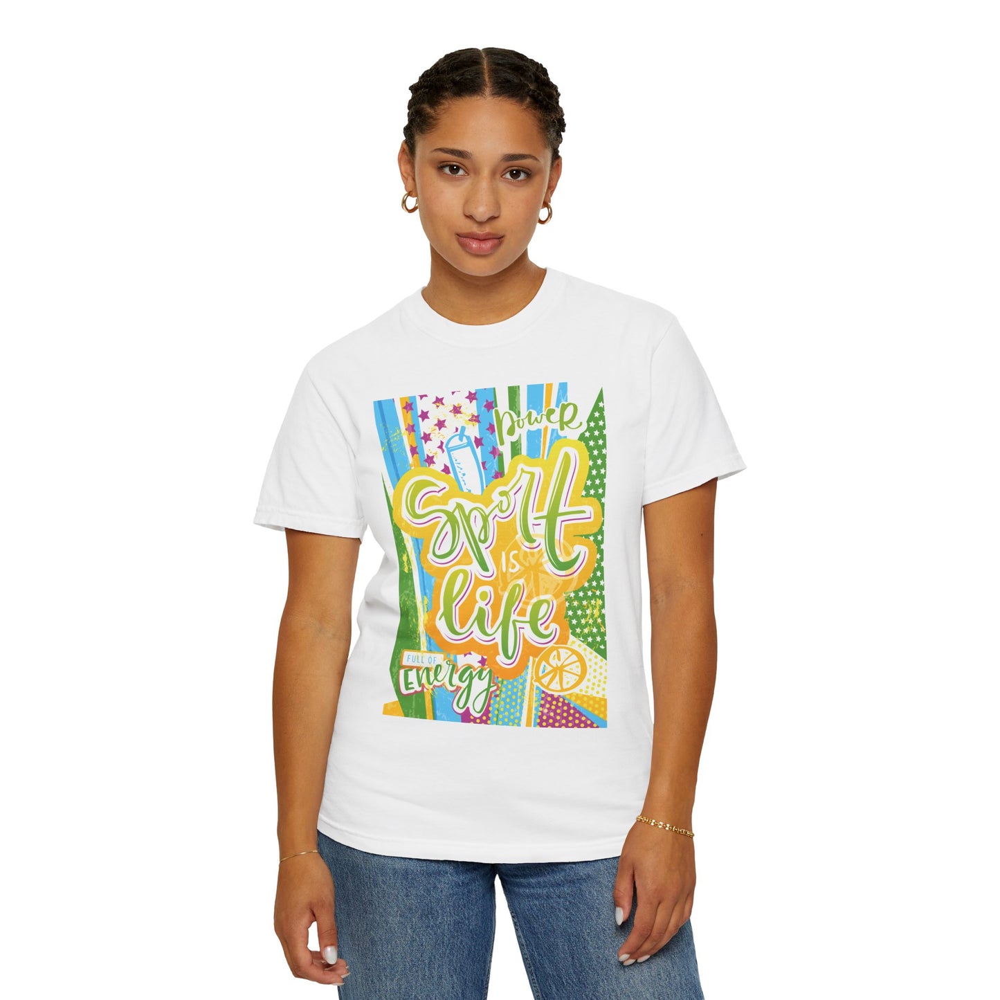 Unisex-T-Shirt mit Sports-Art-Design