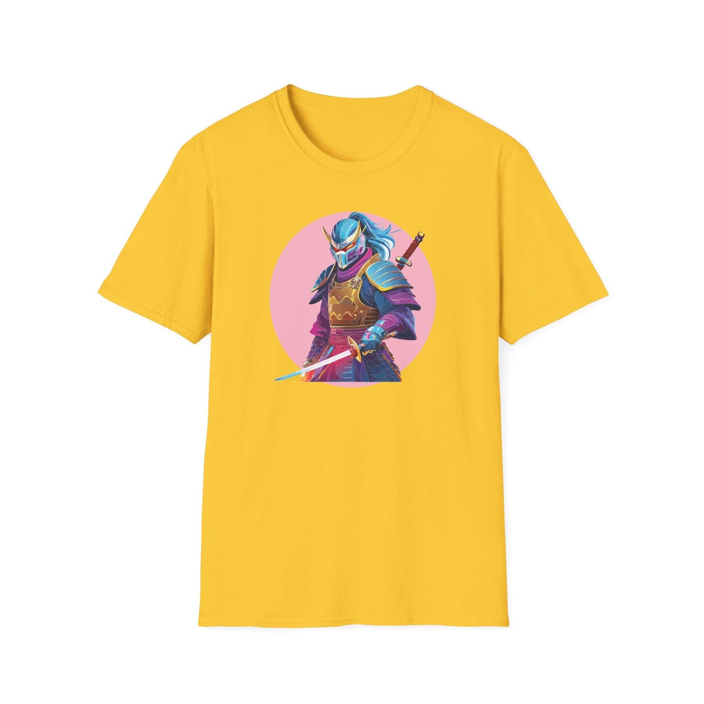 Samurai Themed Unisex Softstyle Tee Shirt Gildan 64000 100 Percent Ring Spun Cotton