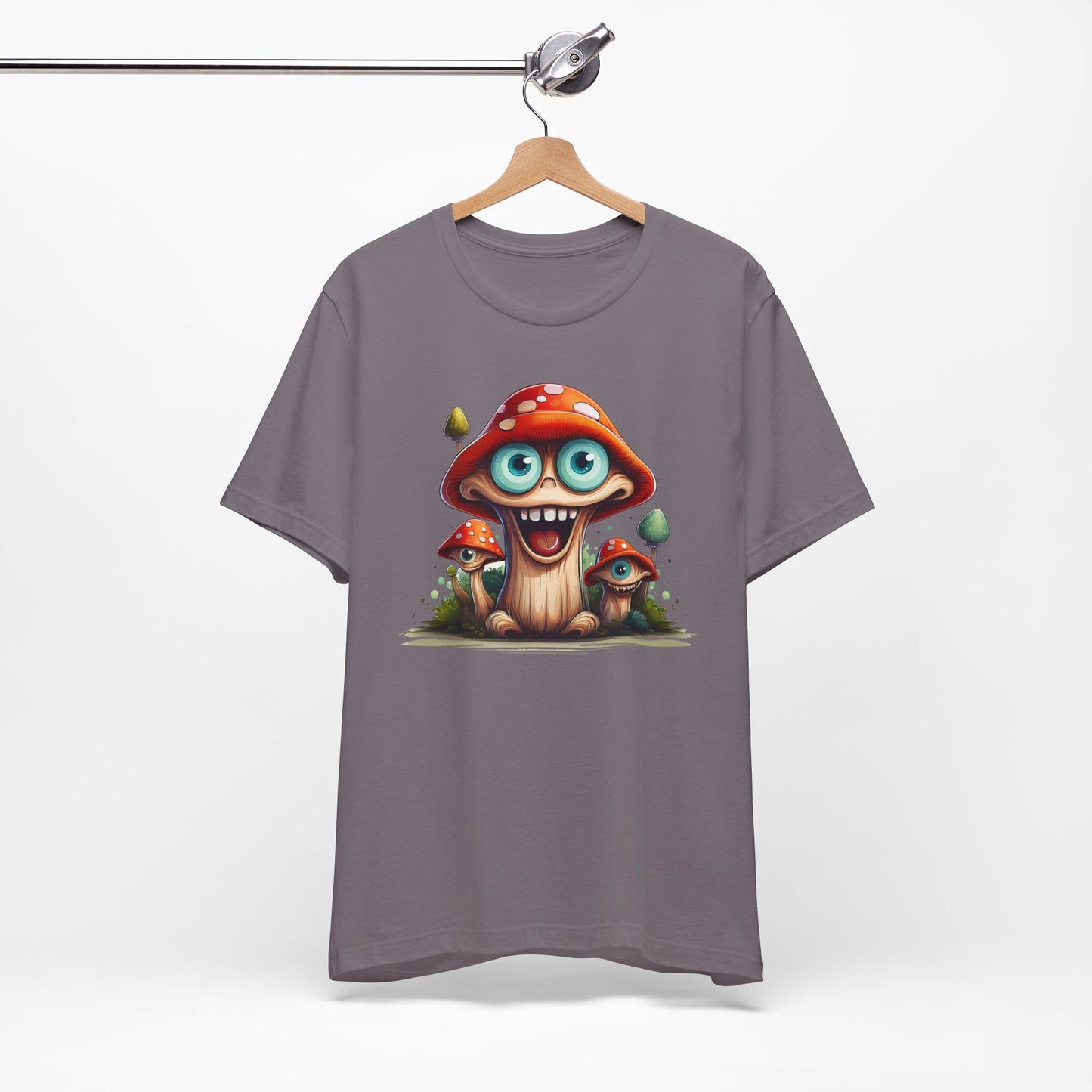 Cute Mushroom Graphic Tee, Fun Cartoon Shirt, Funny Mushroom Shirt, Cute Cartoon Tees, Graphic T-Shirt, Art Design T-Shirt