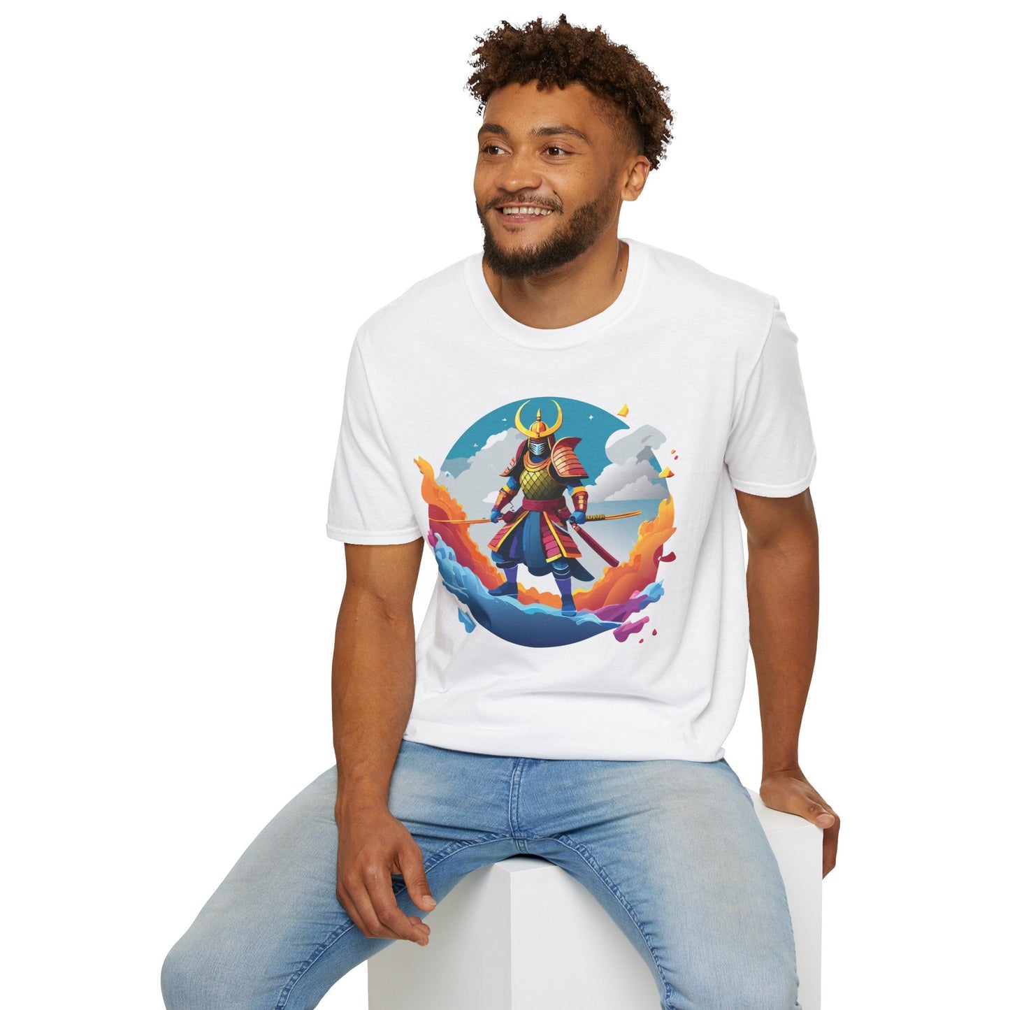 Samurai Shirt Unisex Gildan Softstyle 64000 Tee 100 Percent Ring Spun Cotton Lightweight