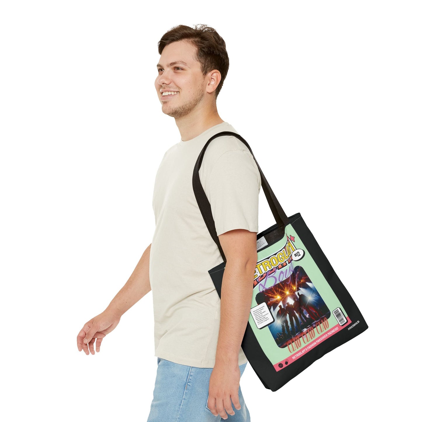 Canvas Tote Bag Magazine Cover Retro Vintage Inspired Durable Everyday Use Free Shipping
