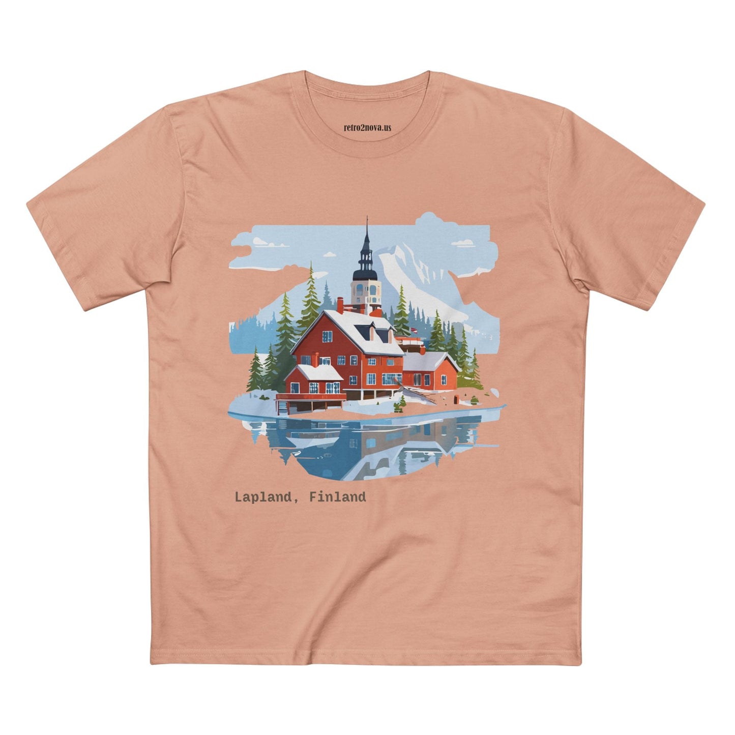 Lapland Travel Shirt Unisex Premium Cotton Tee With Original Art Design TT4 Retro2Nova