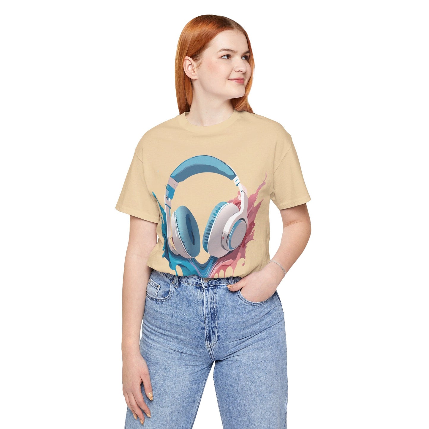 Music Graphic Unisex 100 Cotton Vintage Art with Musical Elements Tee 92