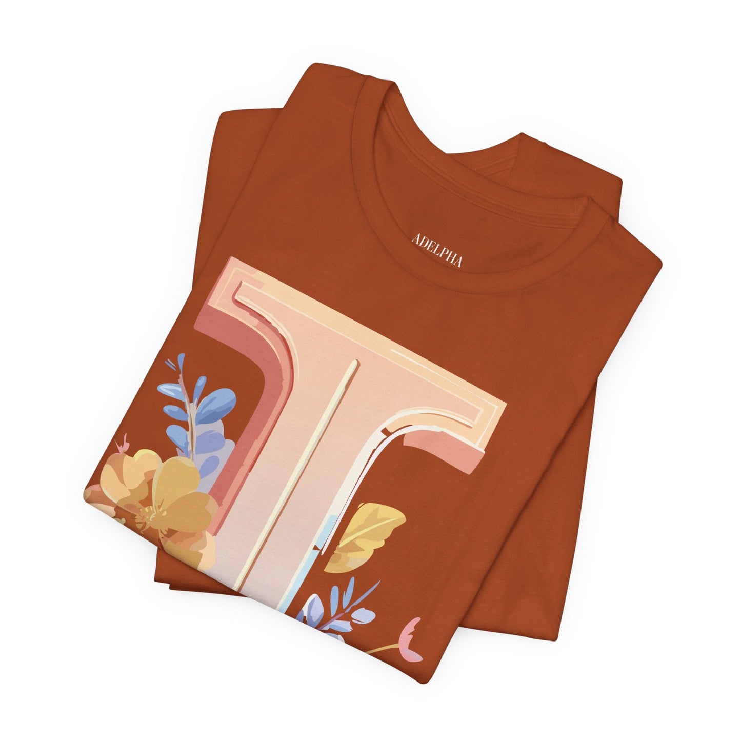 Letter I Shirt Graphic Tee Unisex Vintage Inspired Adelpha Art Design Short Sleeve Tee