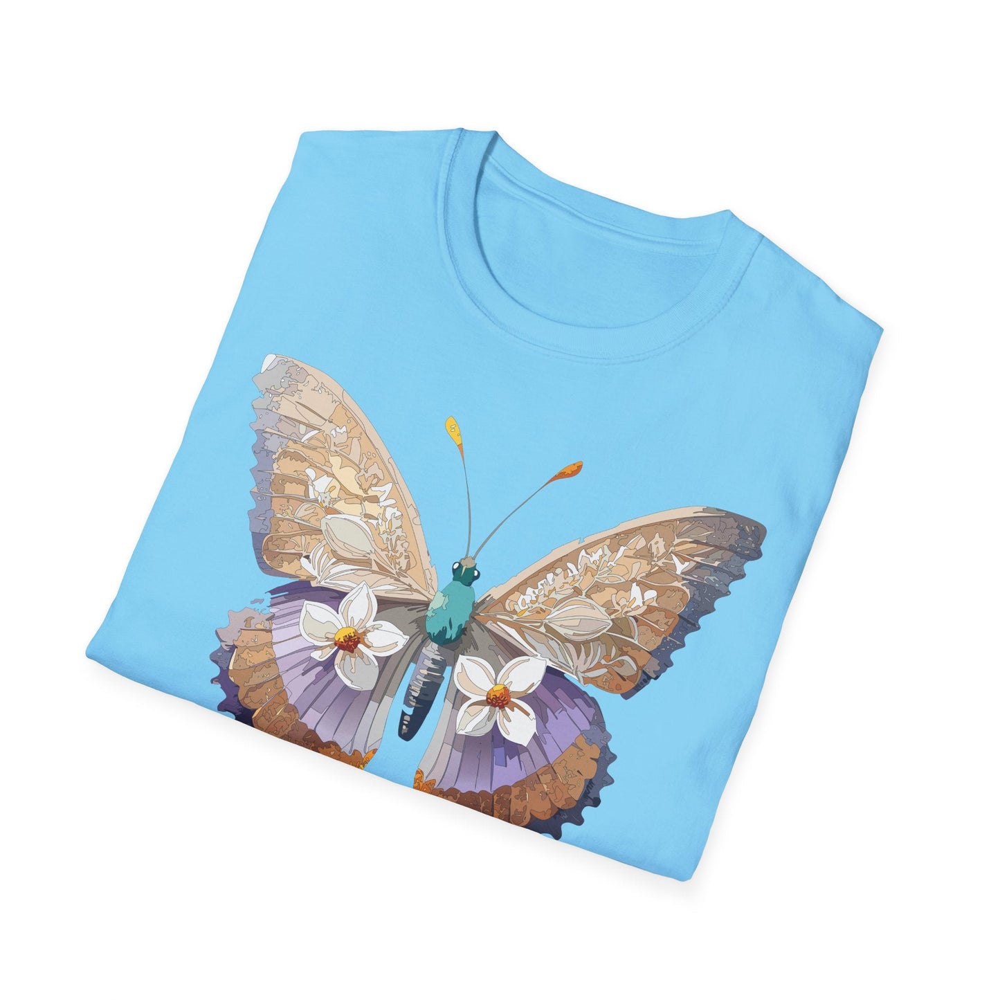 Butterfly Shirt Unisex T Shirt With Monarch Design Softstyle Gildan 64000 100 Percent Cotton Tee