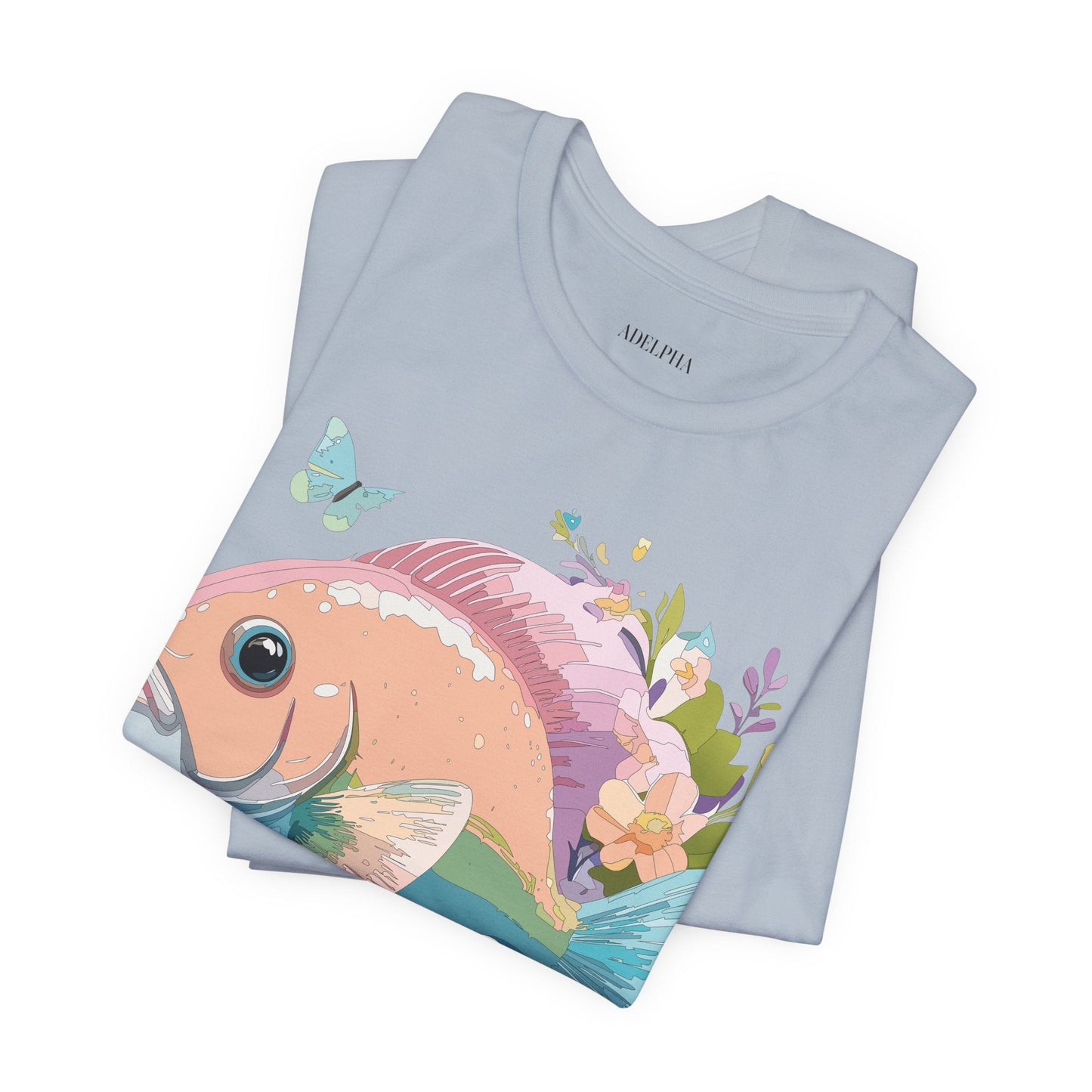 Fish Graphic Unisex 100 Cotton Vintage Artwork Tee 1