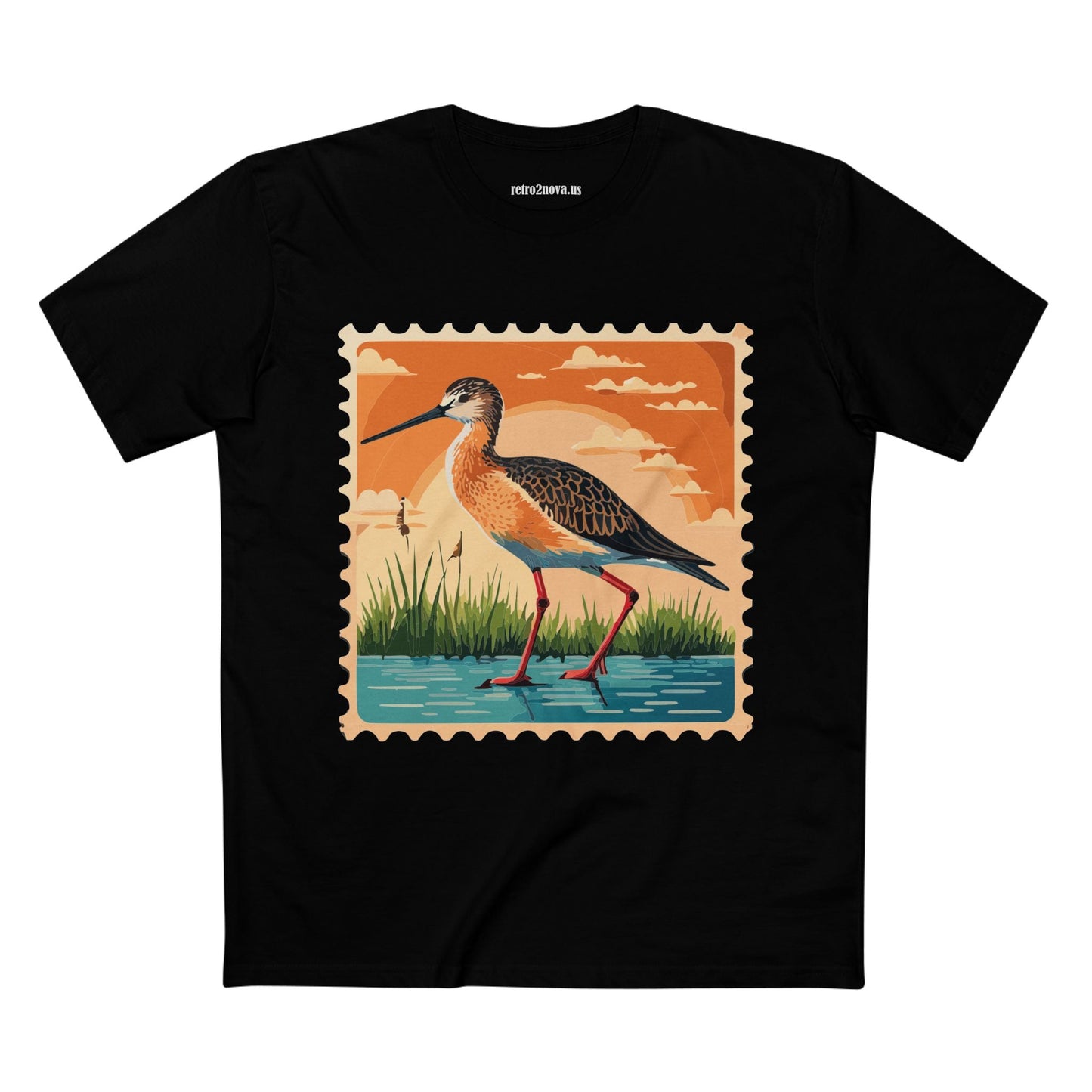 Stamp Shirt Postage Stamp Tee Unisex Premium Cotton Original Art Design Retro2Nova