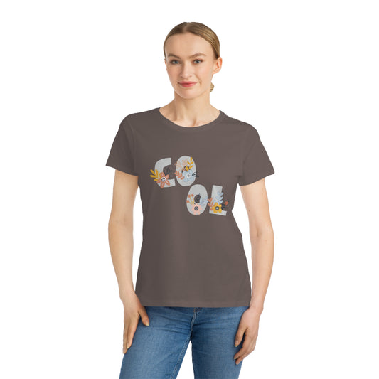 Damen T-Shirt aus Bio-Baumwolle mit Blumendruck