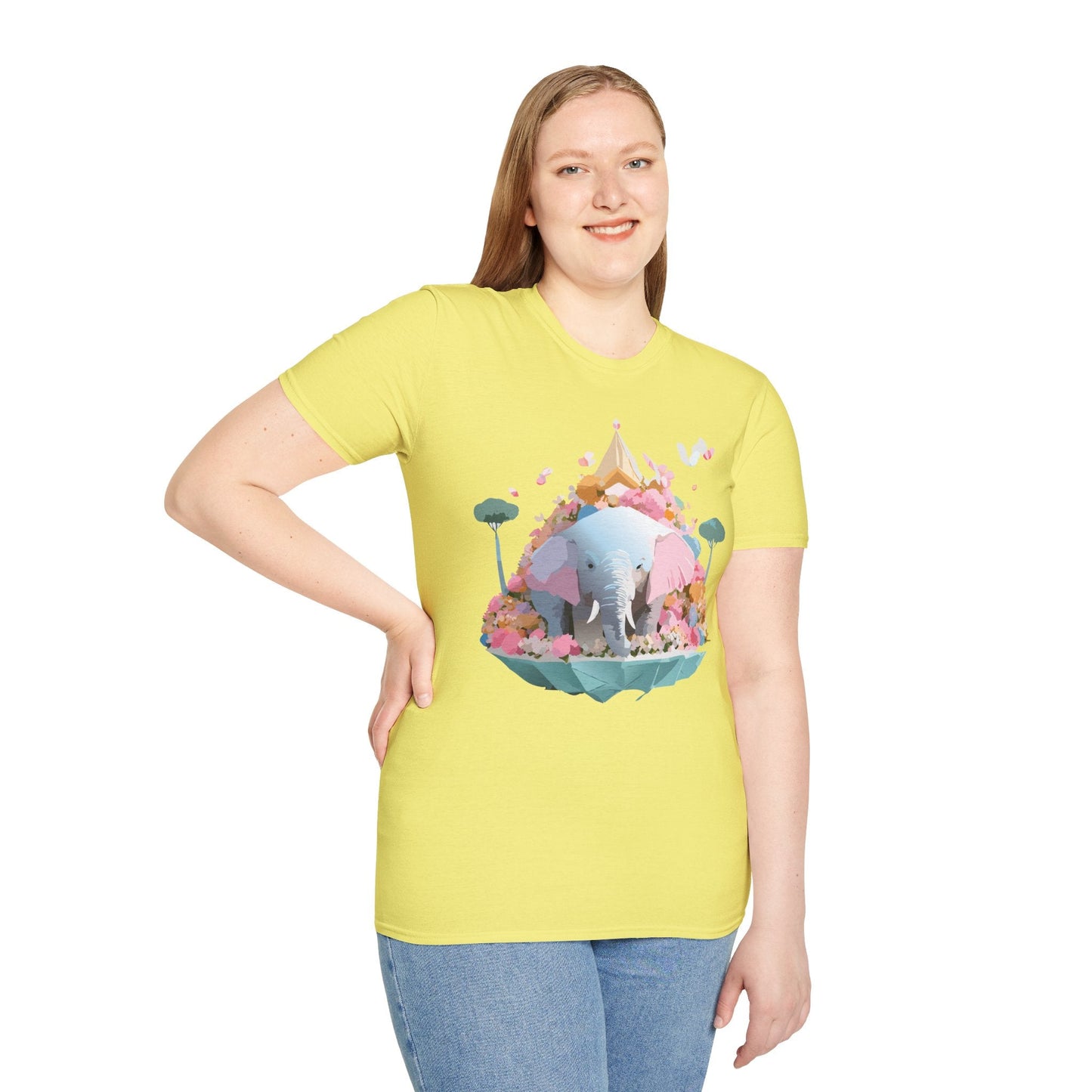 Elephant Graphic T Shirt For Animals Unisex Gildan Softstyle 64000 Cotton Tee Apparel