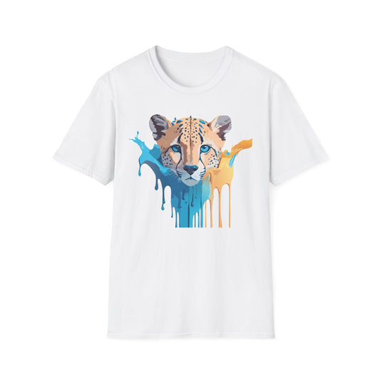 Unisex Cheetah Print Tee Softstyle Gildan 64000 Ring Spun Cotton Tee