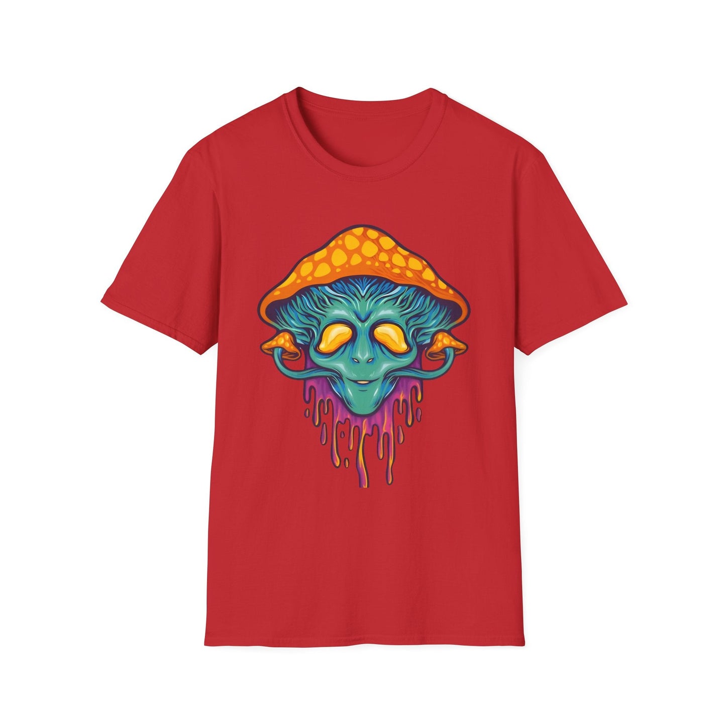 Mashroom T Shirt Unisex Funny Mushroom Design Tee 100 Percent Cotton Softstyle Collection