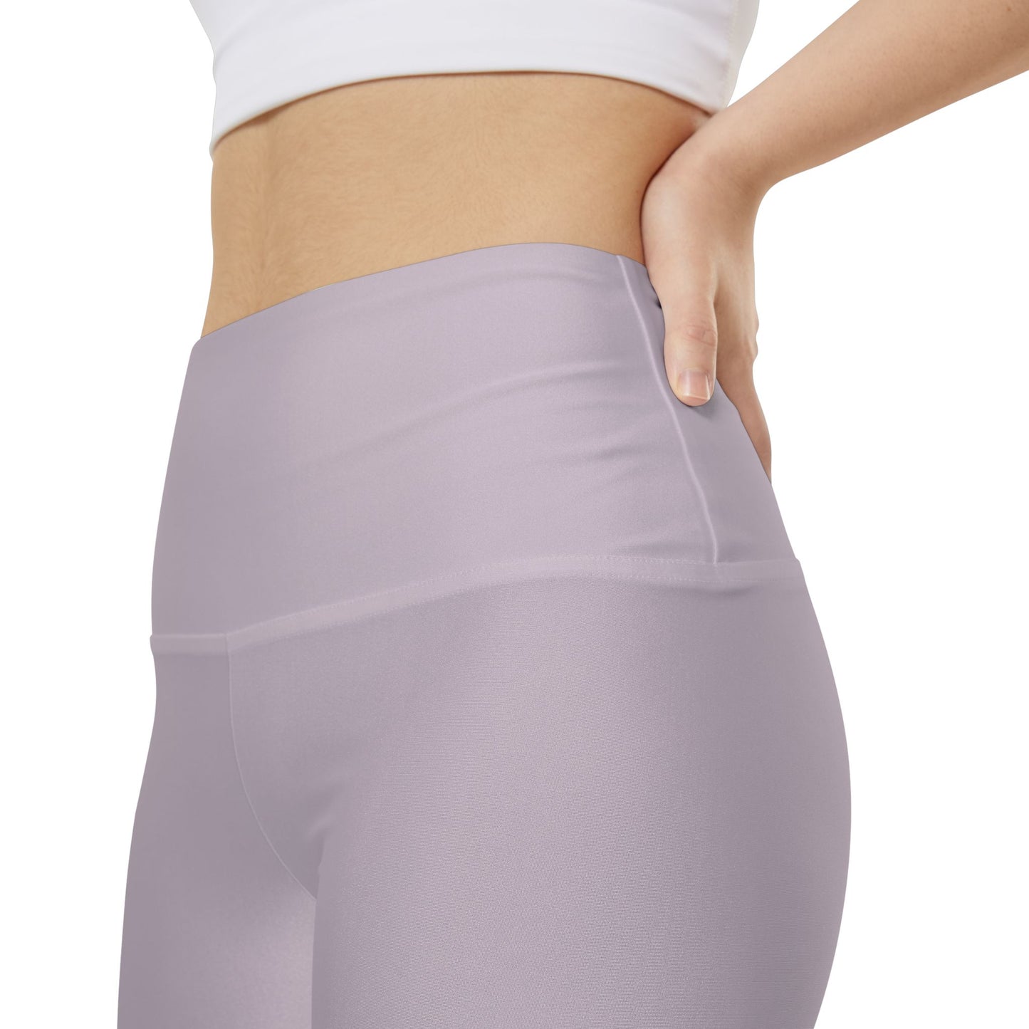Pale Purple Women's Workout Shorts — Solid High-Waist Biker Shorts for Exercise & Everyday Wear