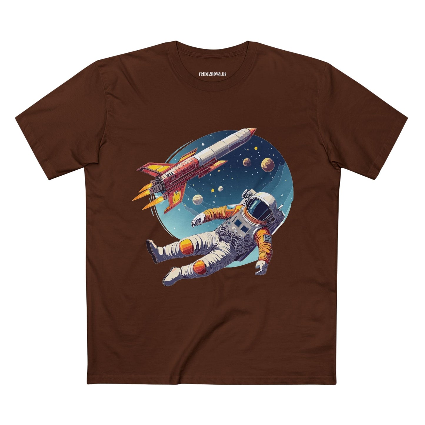 Cosmos Astronaut Shirt Unisex Premium Cotton Tee Original Art Design Retro2Nova Collection