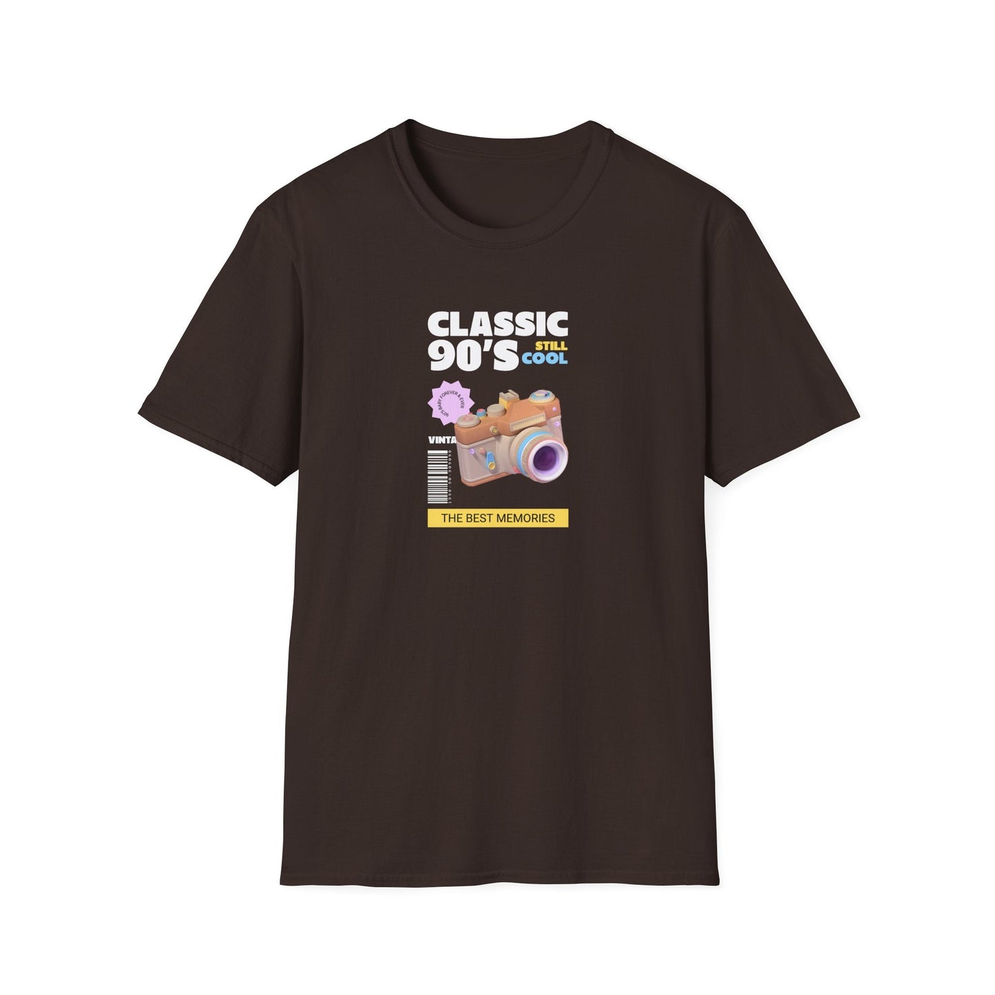 90s Camera T-Shirt Classic 90s Cool Unisex Cotton Retro Photography Tee