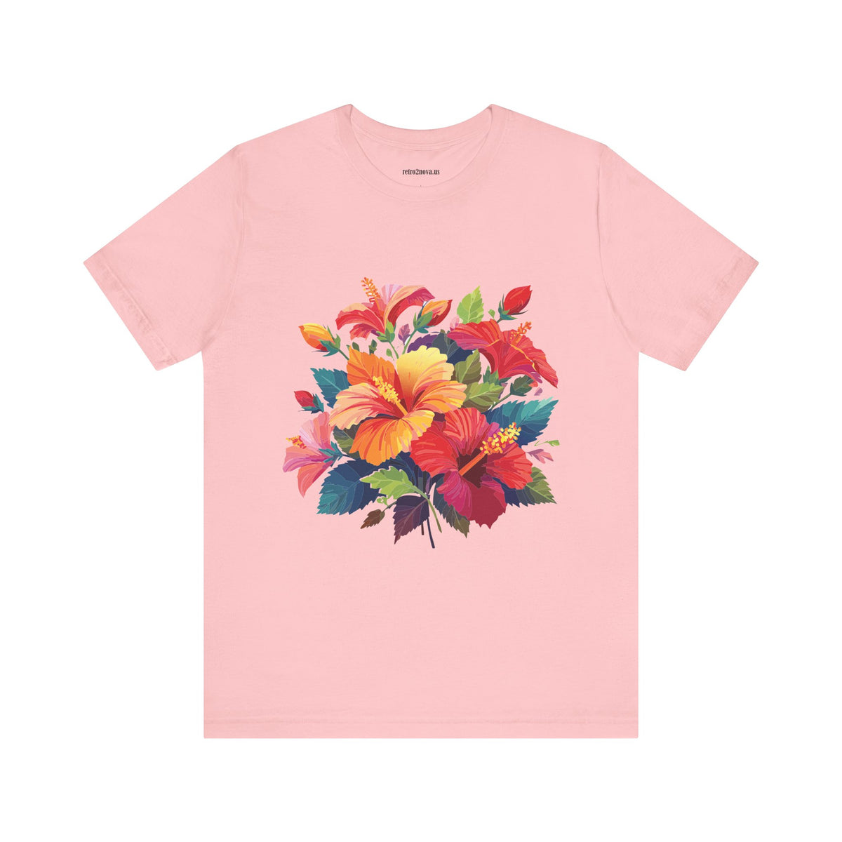 Floral Graphic Unisex Cotton Bella+Canvas Tee with Flowers Design ab7